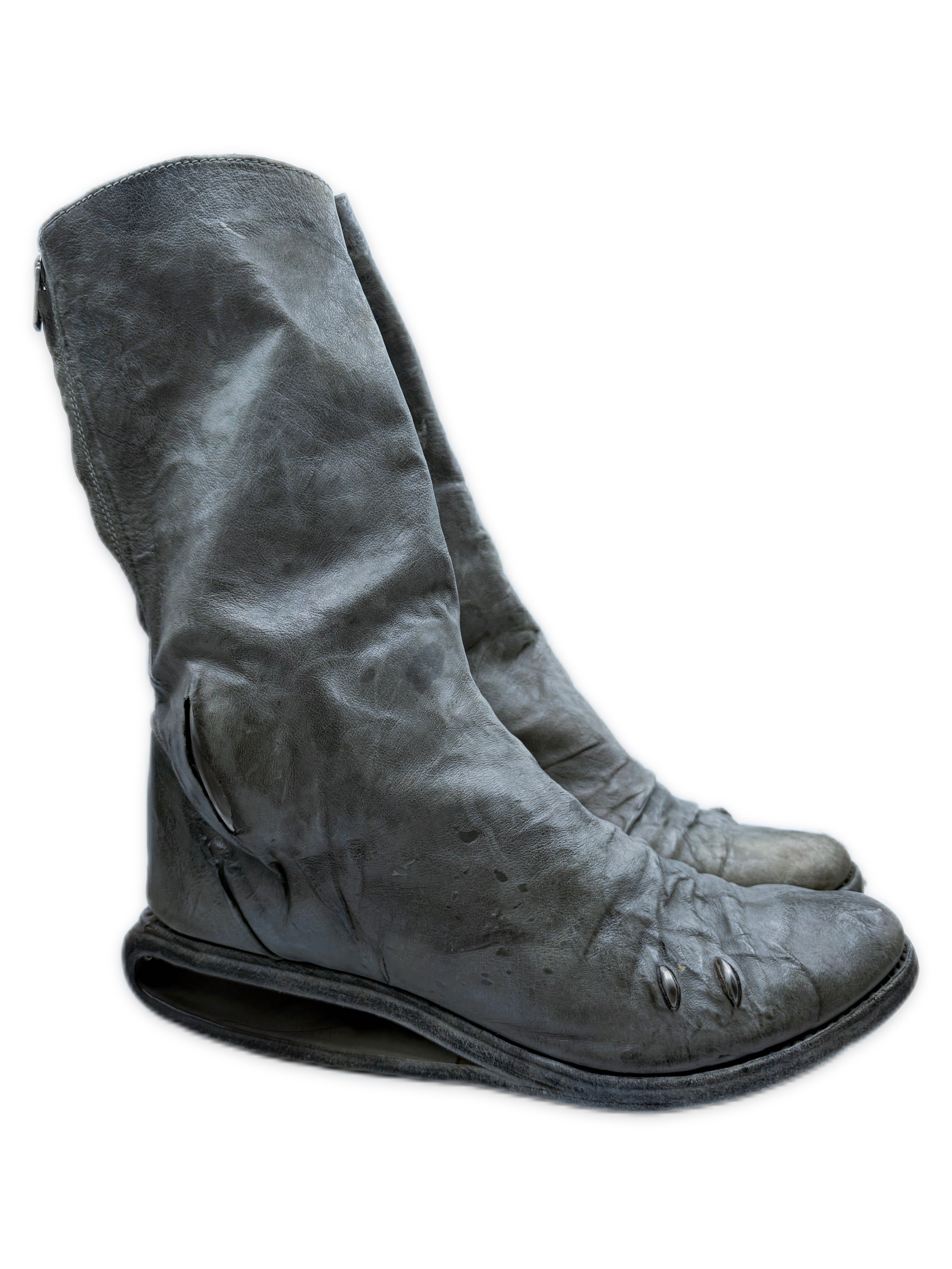 Carol Christian Poell ‘Prosthetic’ Tornado Zip Leather Boots