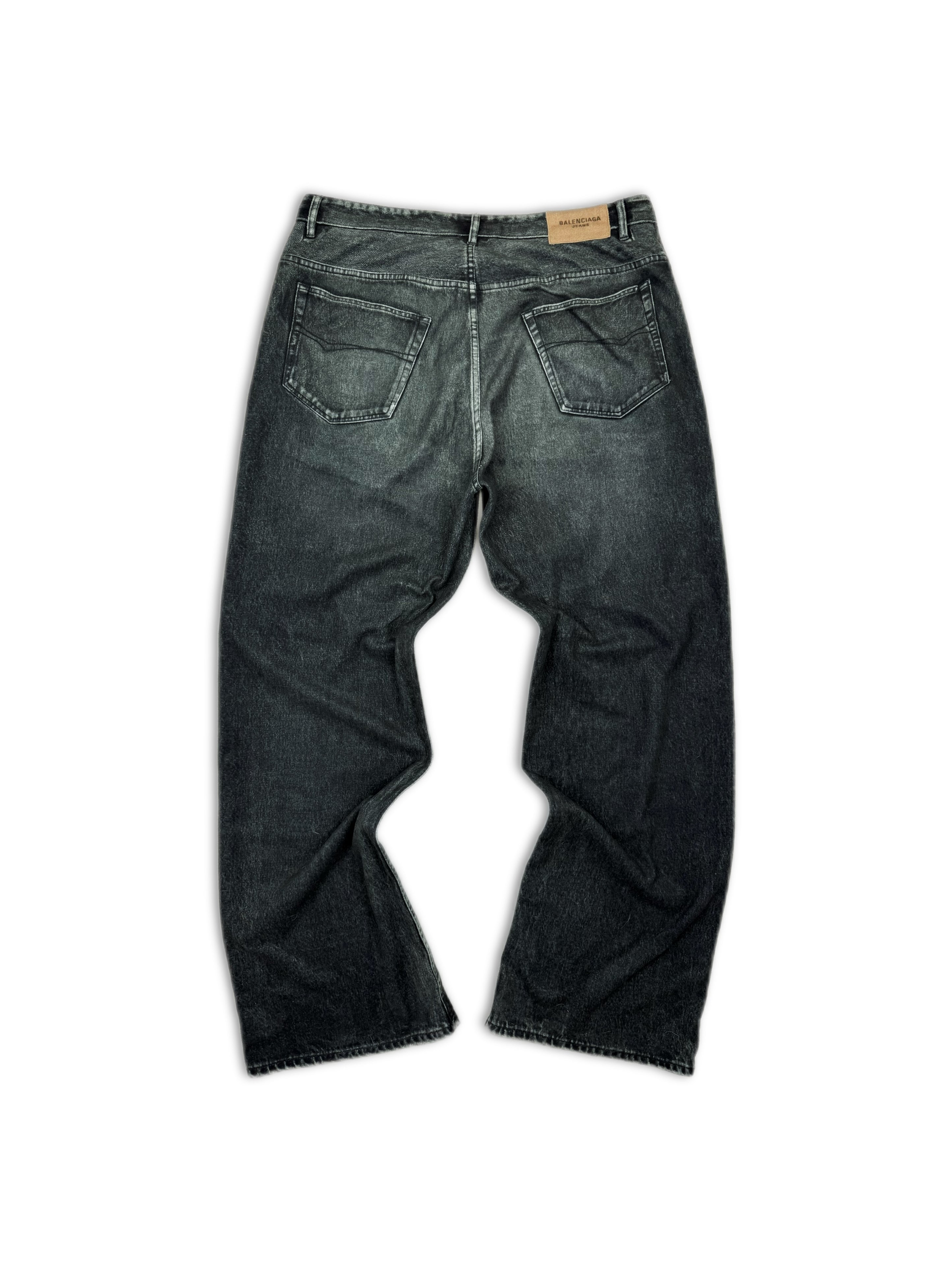 SS23 Balenciaga Trompe L’Oeil Dark Wash Jeans