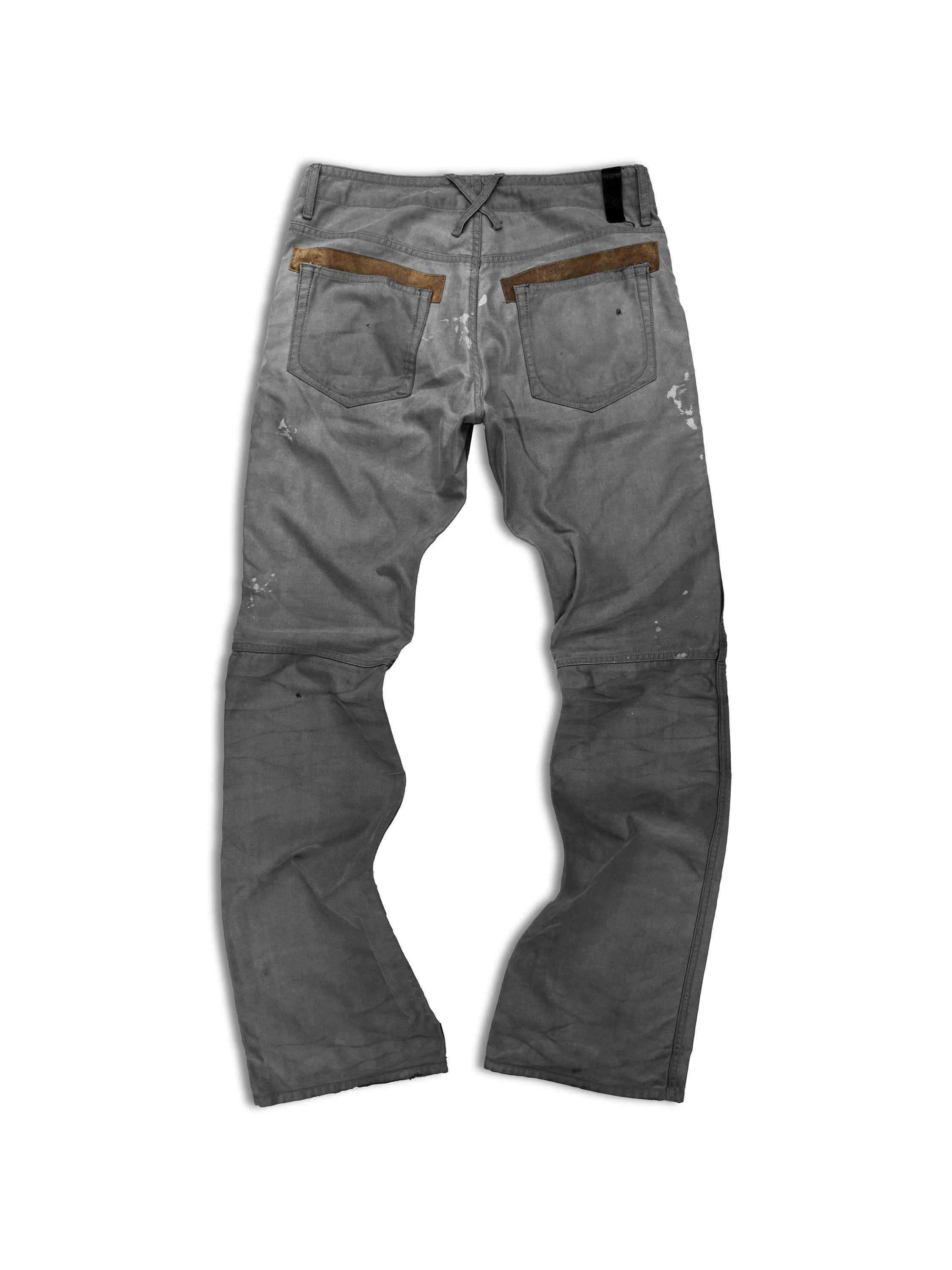 00s Isamu Katayama BACKLASH ‘Leather Insert’ Grey Pants