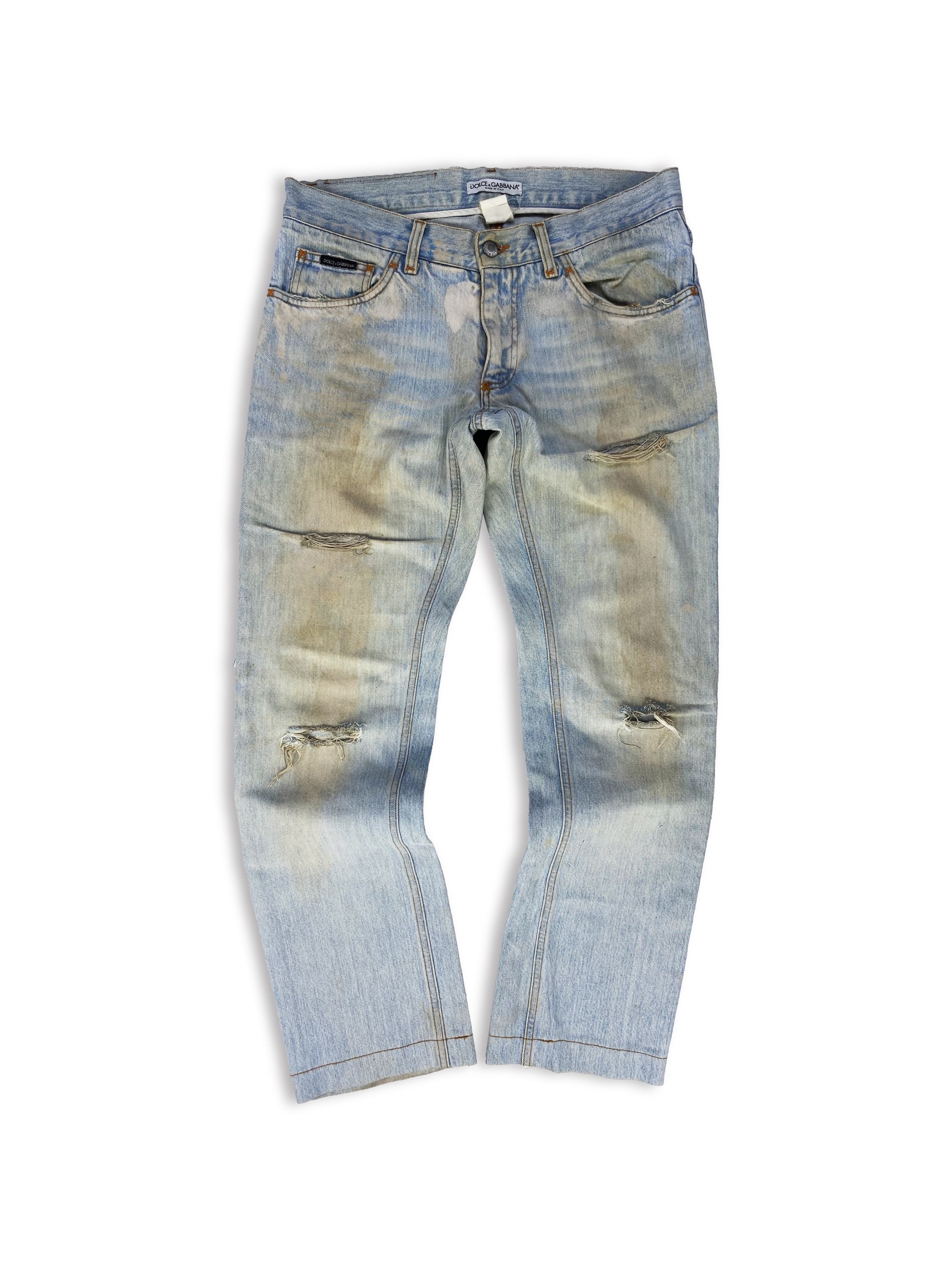 00s Dolce & Gabbana Dirt Wash Distressed Denim
