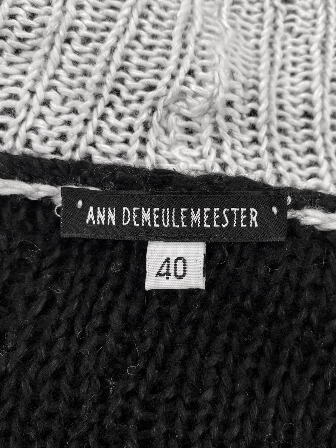 Ann Demeulemeester Loose Knit Two Tone Kimono