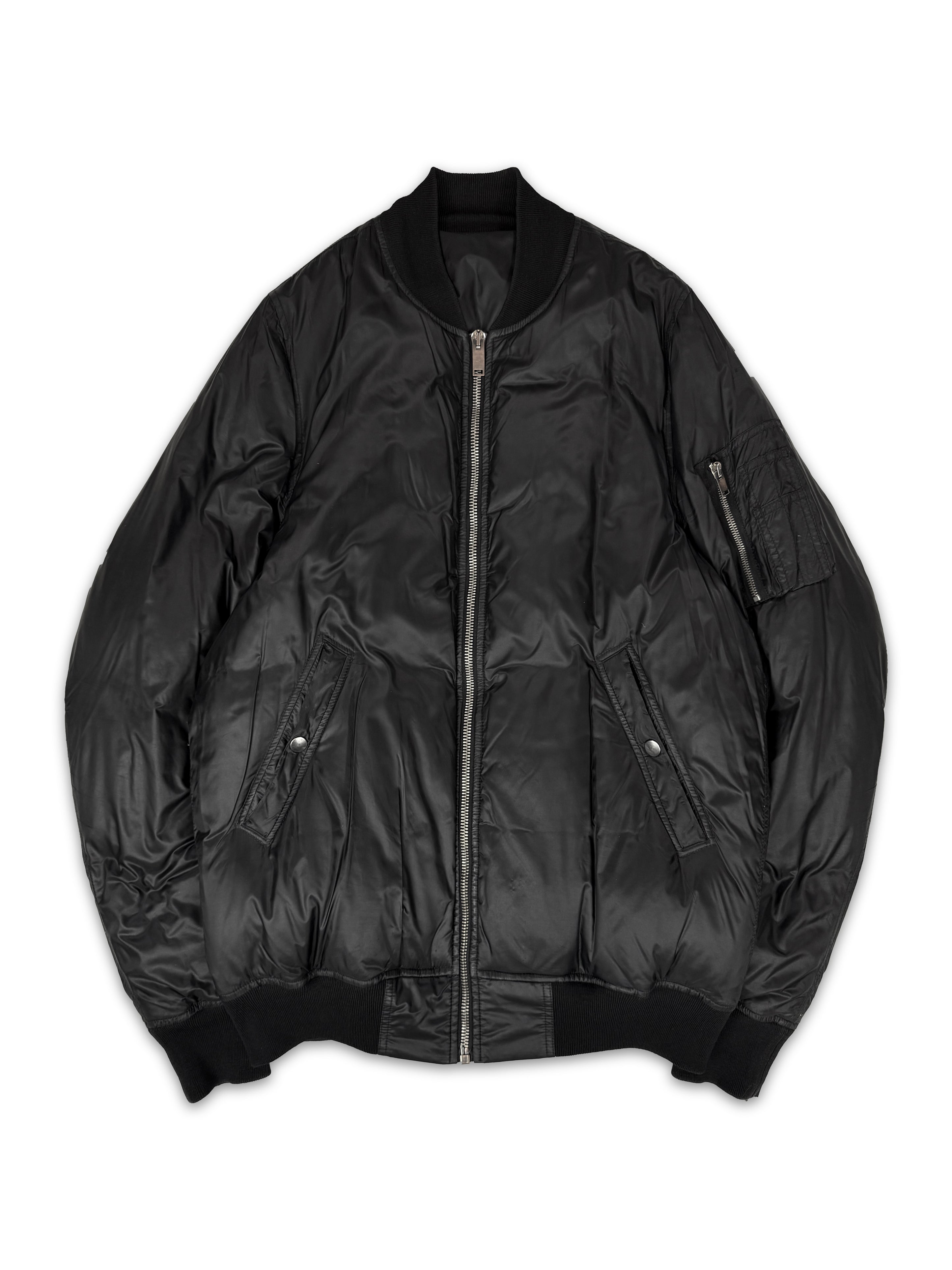SS13 Rick Owens ‘Plinth’ Black MA-1 Flight Padded Bomber Jacket