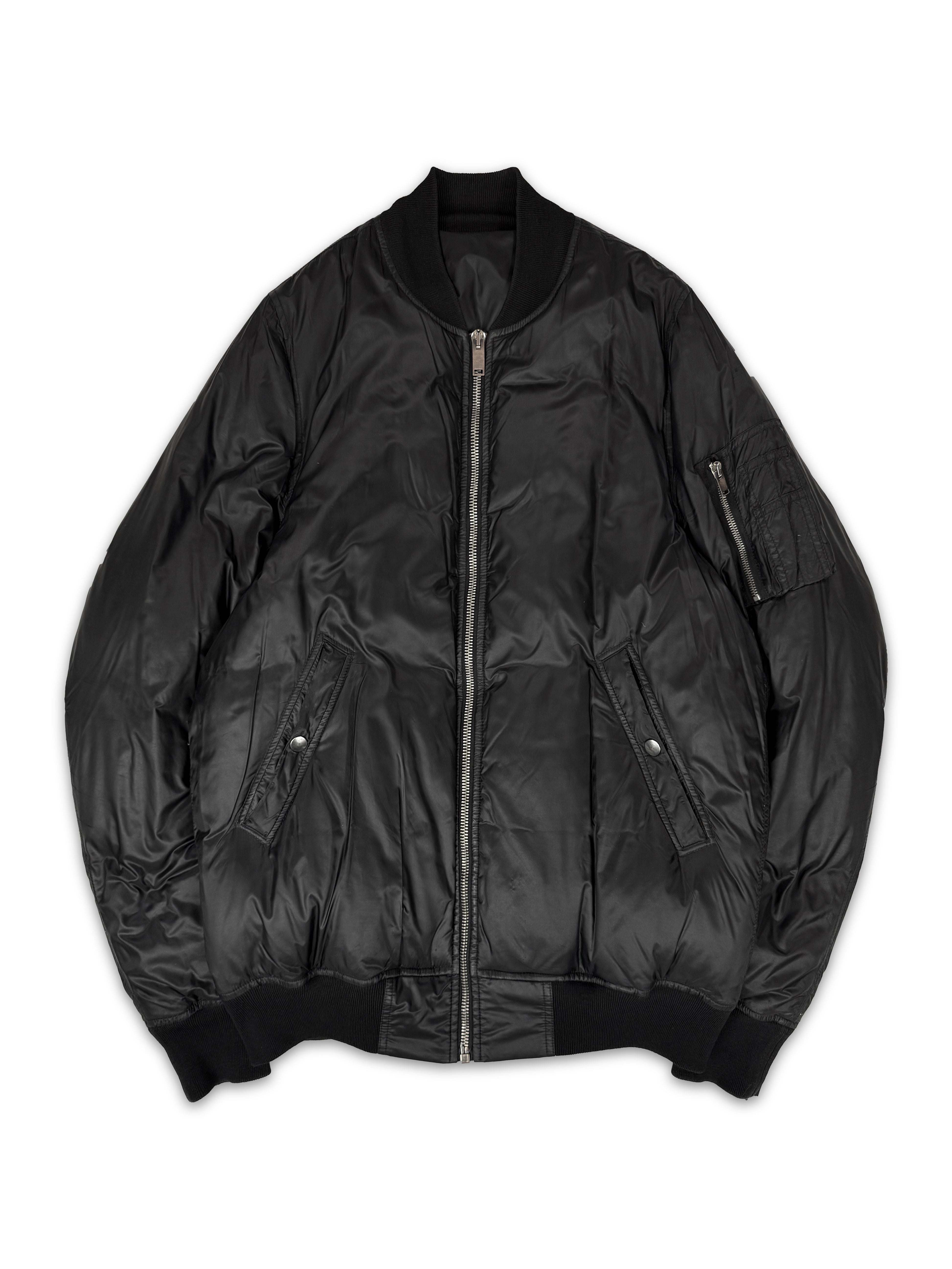 SS13 Rick Owens ‘Plinth’ Black MA-1 Flight Padded Bomber Jacket