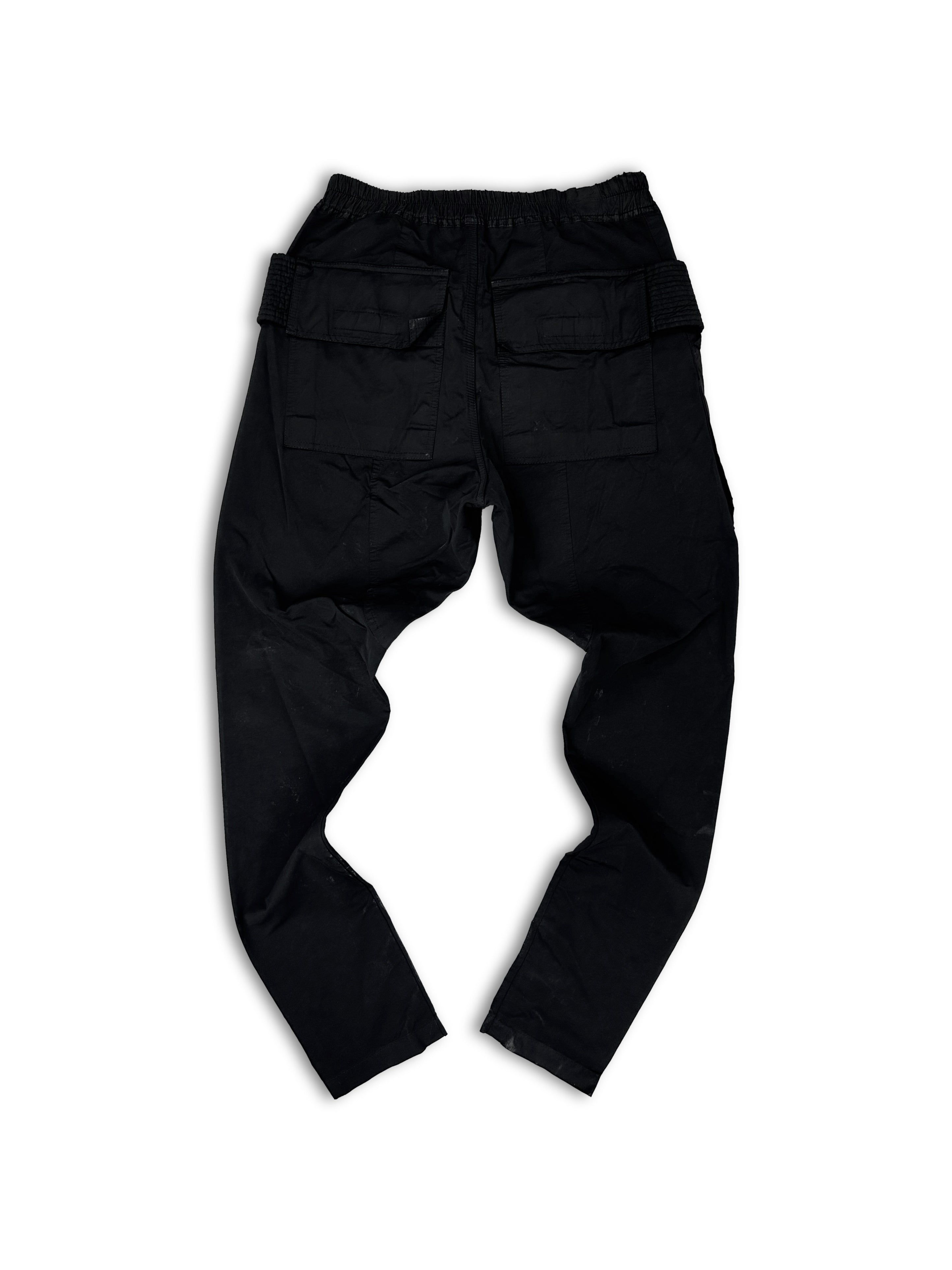 SS16 Rick Owens ‘Creatch’ Medium Weight Black Cargo Pants