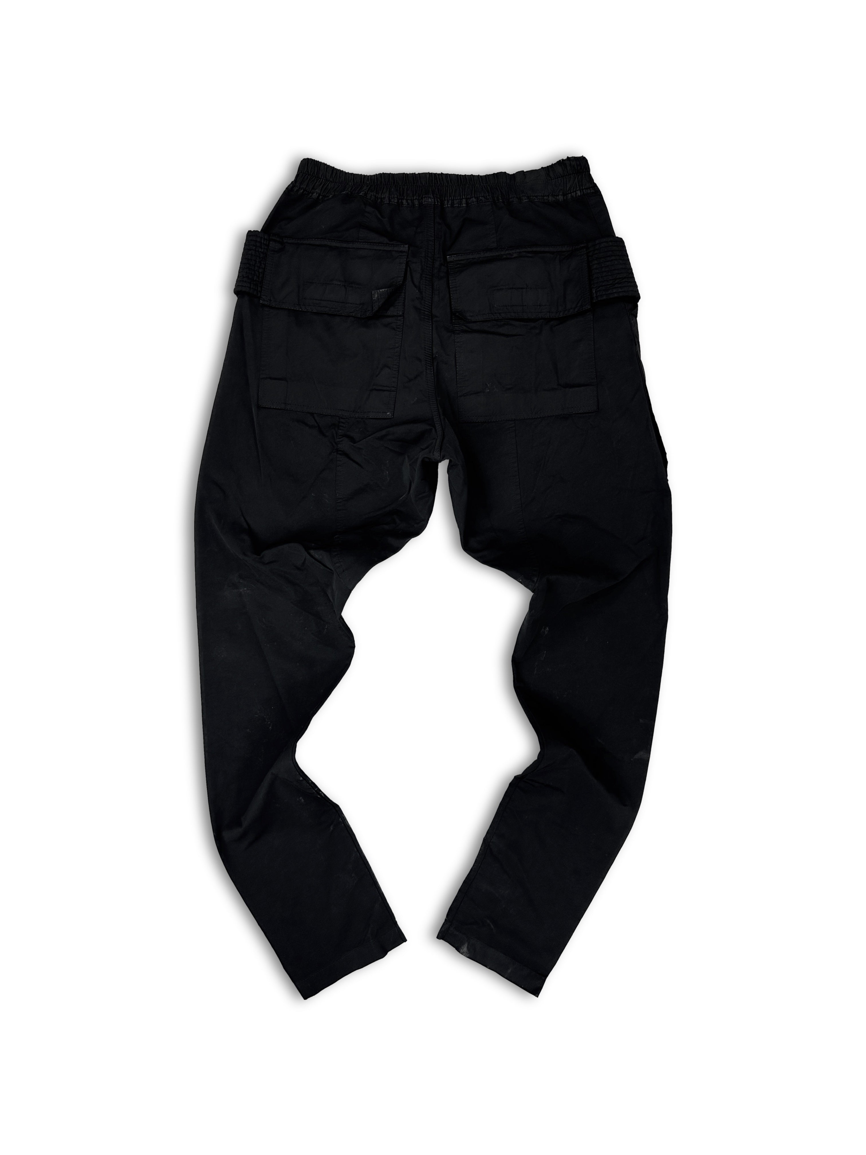 SS16 Rick Owens ‘Creatch’ Medium Weight Black Cargo Pants