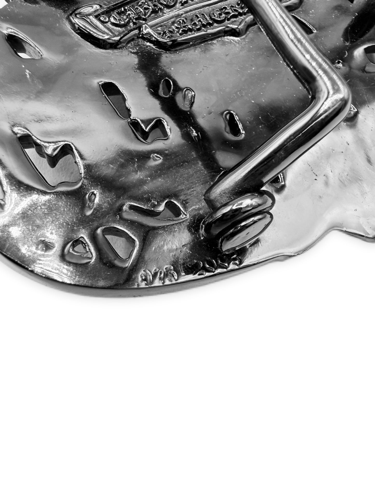 Chrome Hearts Black Rhodium Cemetery Cross .925 Silver Belt Buckle
