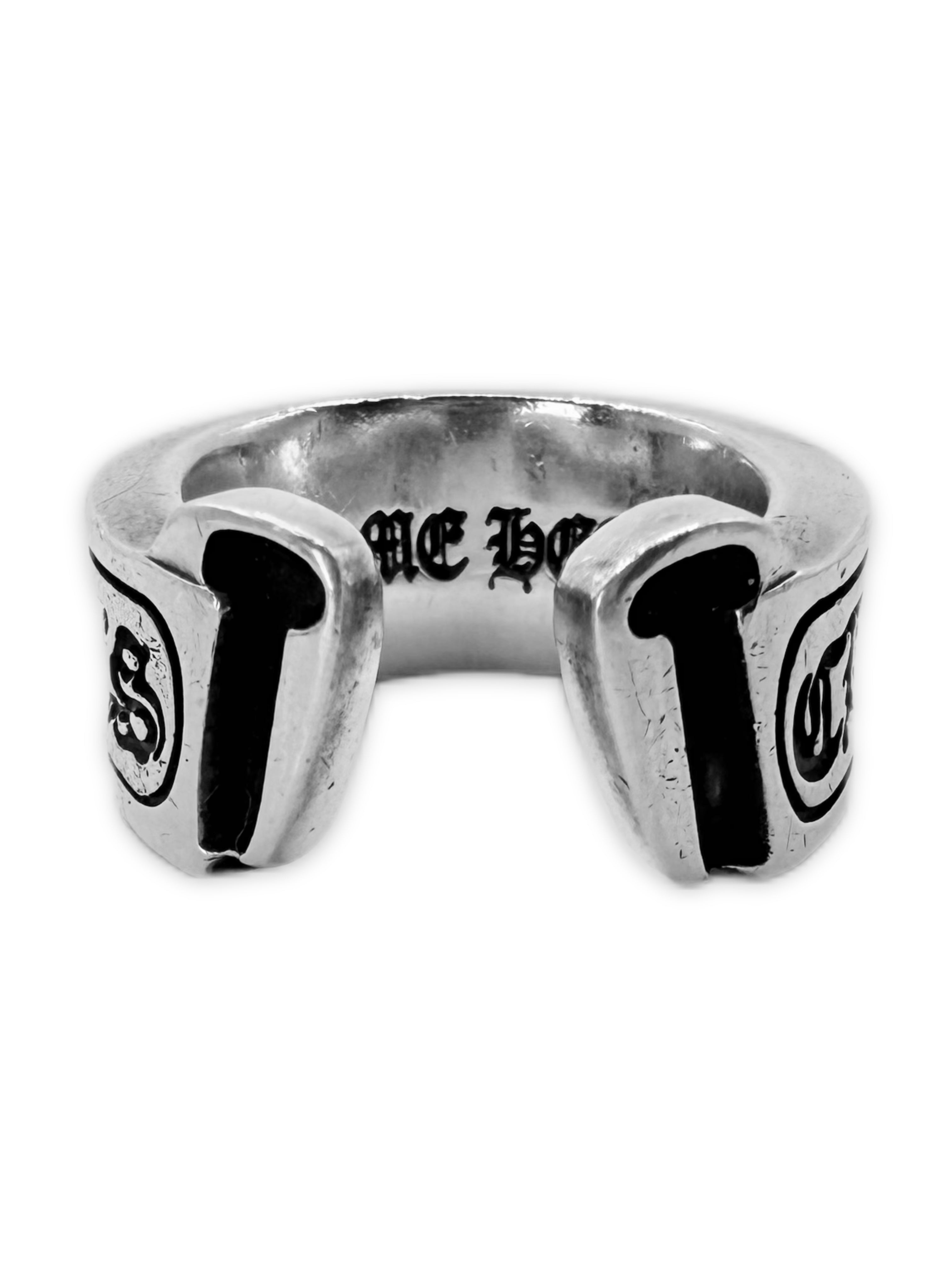 Chrome Hearts ‘Scroll’ Spell Out .925 Silver Ring