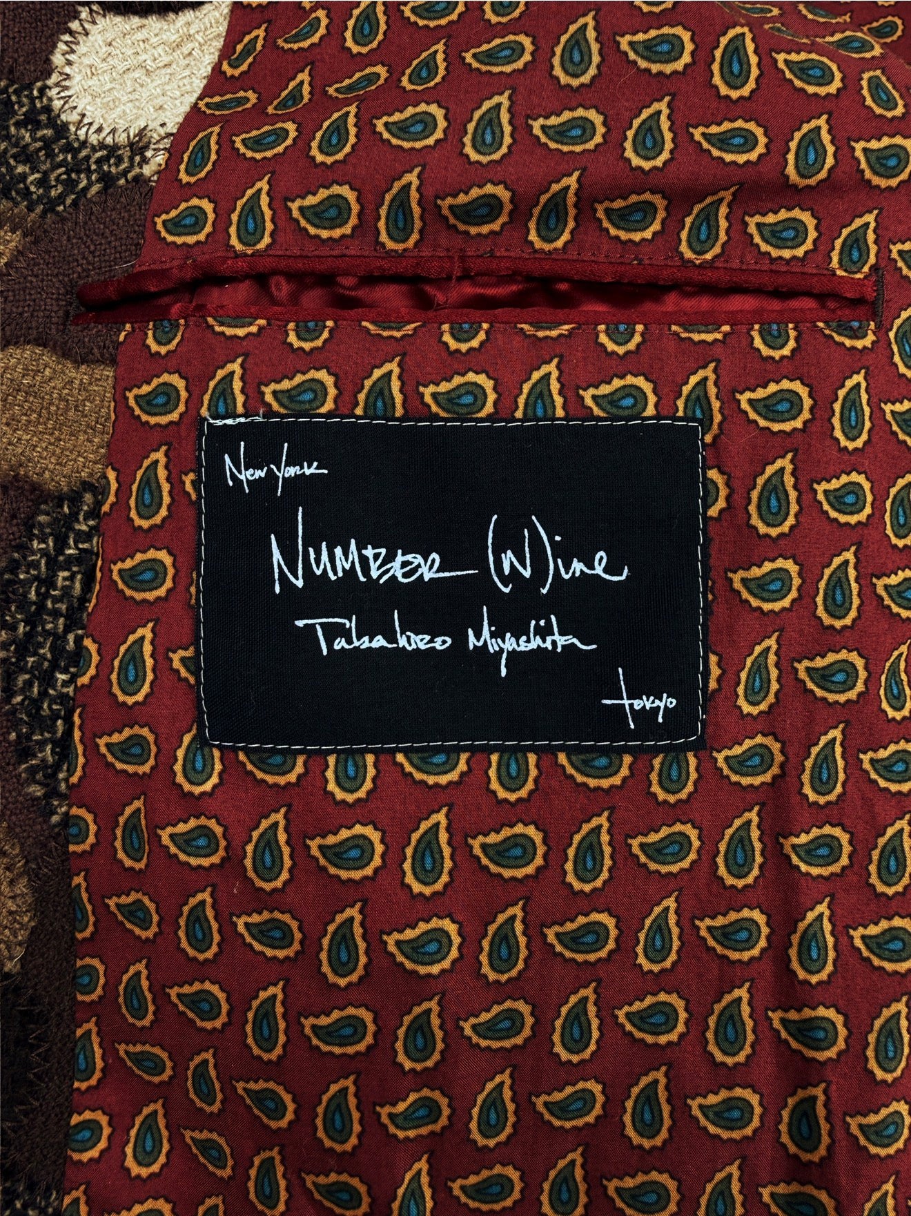 AW03 Number (N)ine Touch Me I’m Sick Crying Heart Patchwork Coat