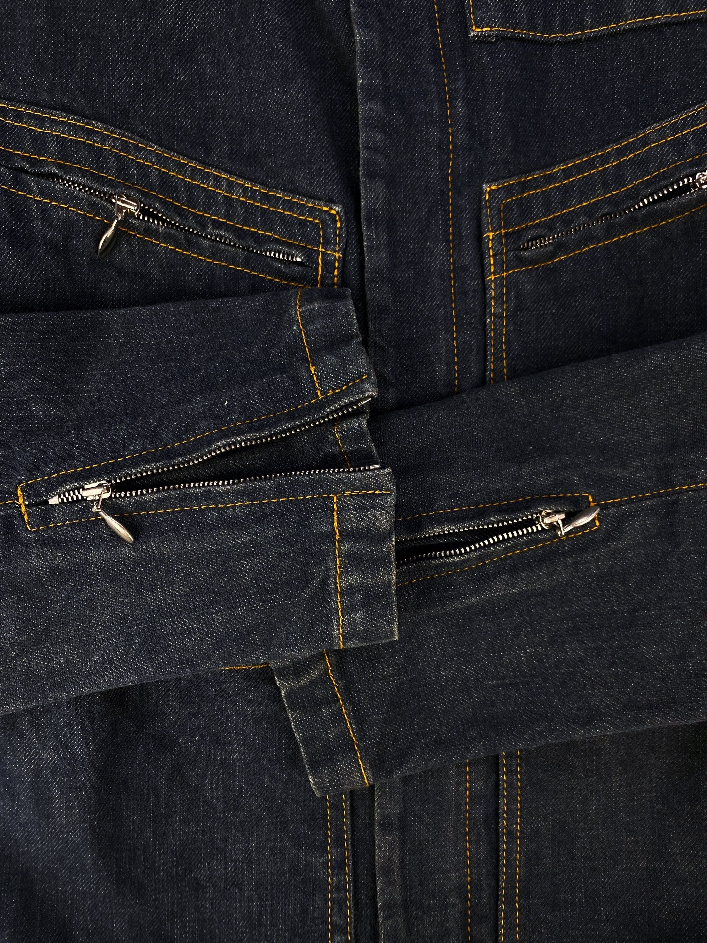 90s Katharine Hamnett Heavyweight Indigo Panneled Denim Jacket