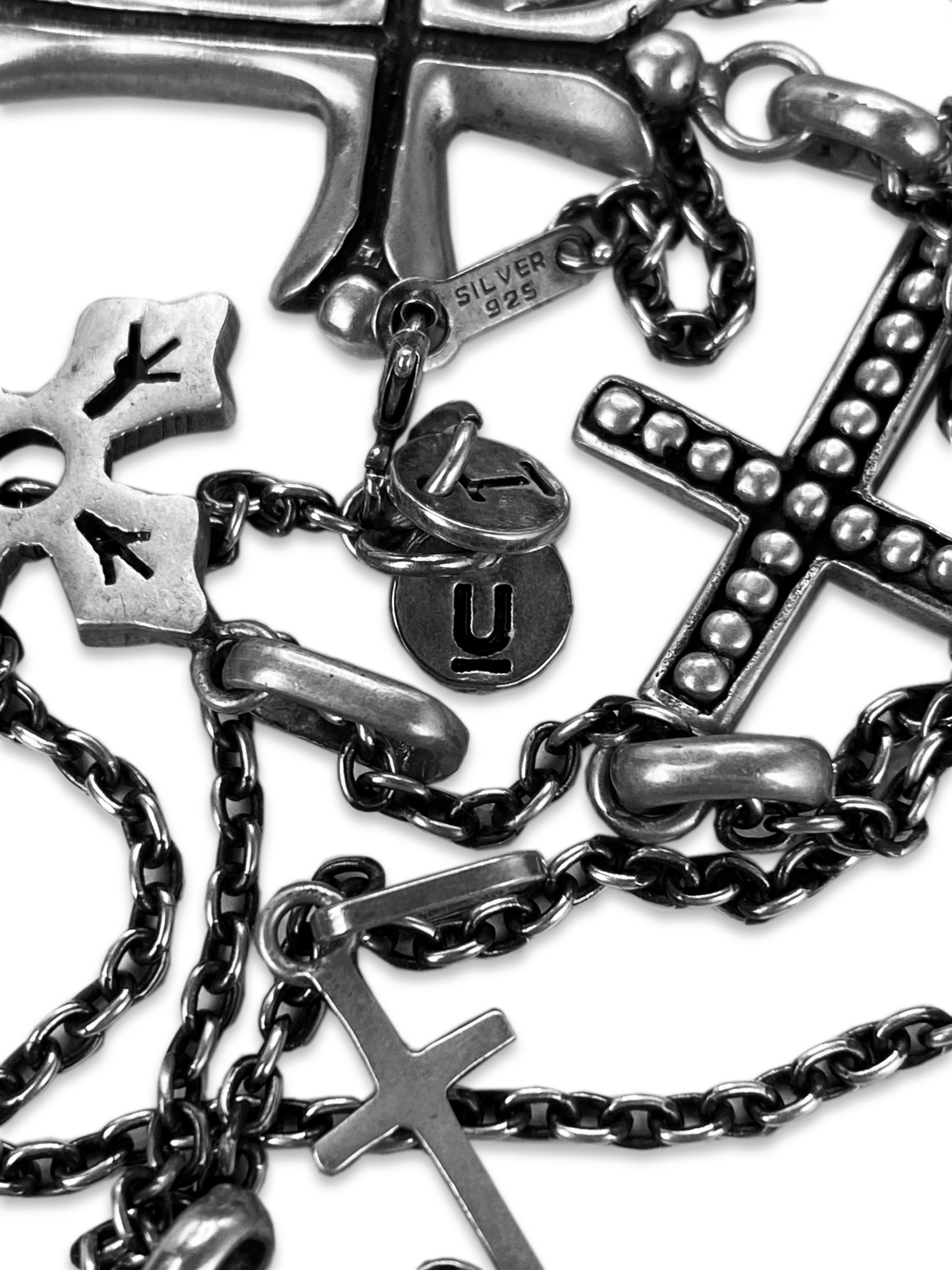 AW02 Undercover ‘Witches Cell’ .925 Silver Multi Cross Chain