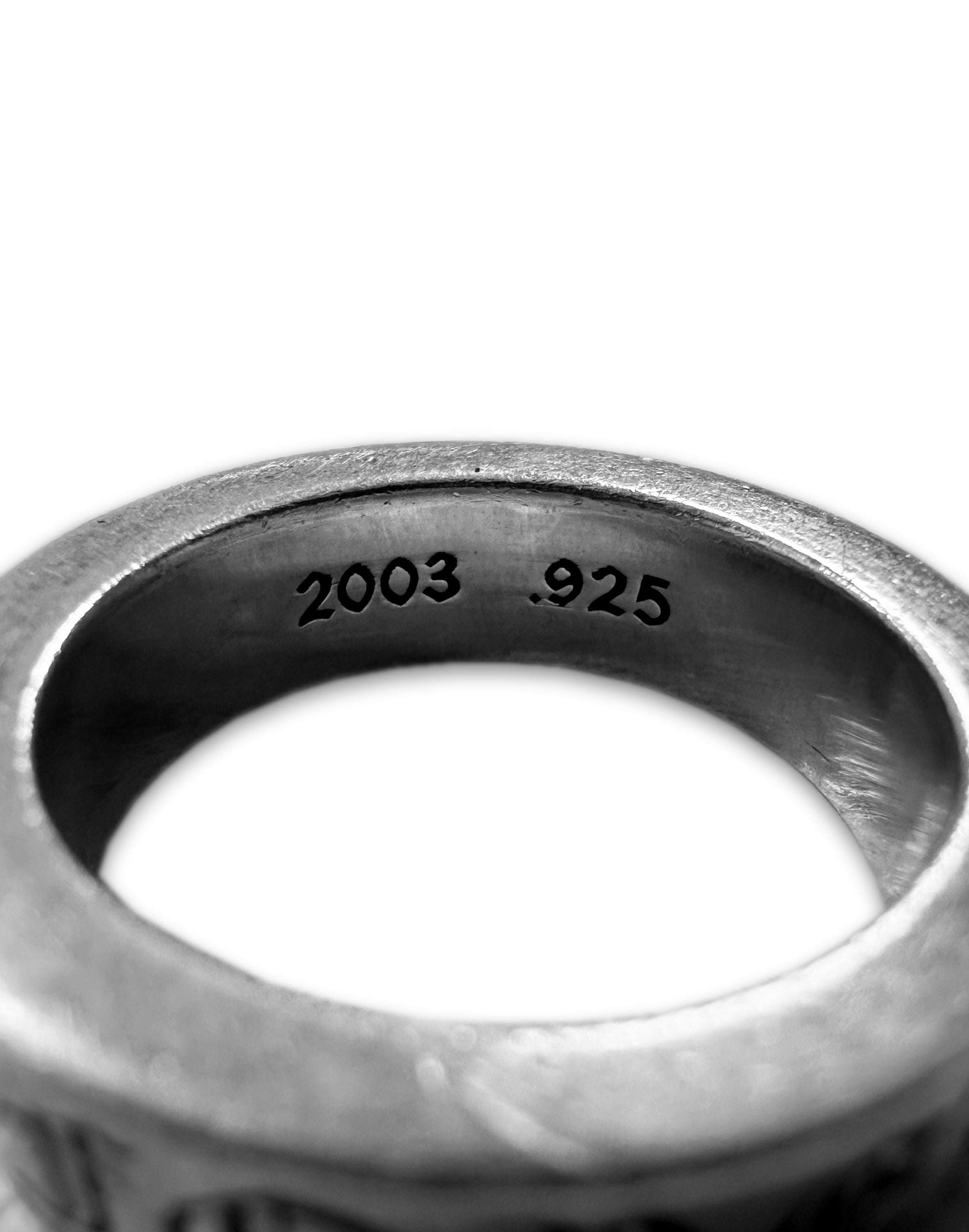 Chrome Hearts ‘Forever’ Cross Motif .925 Silver Spacer Ring