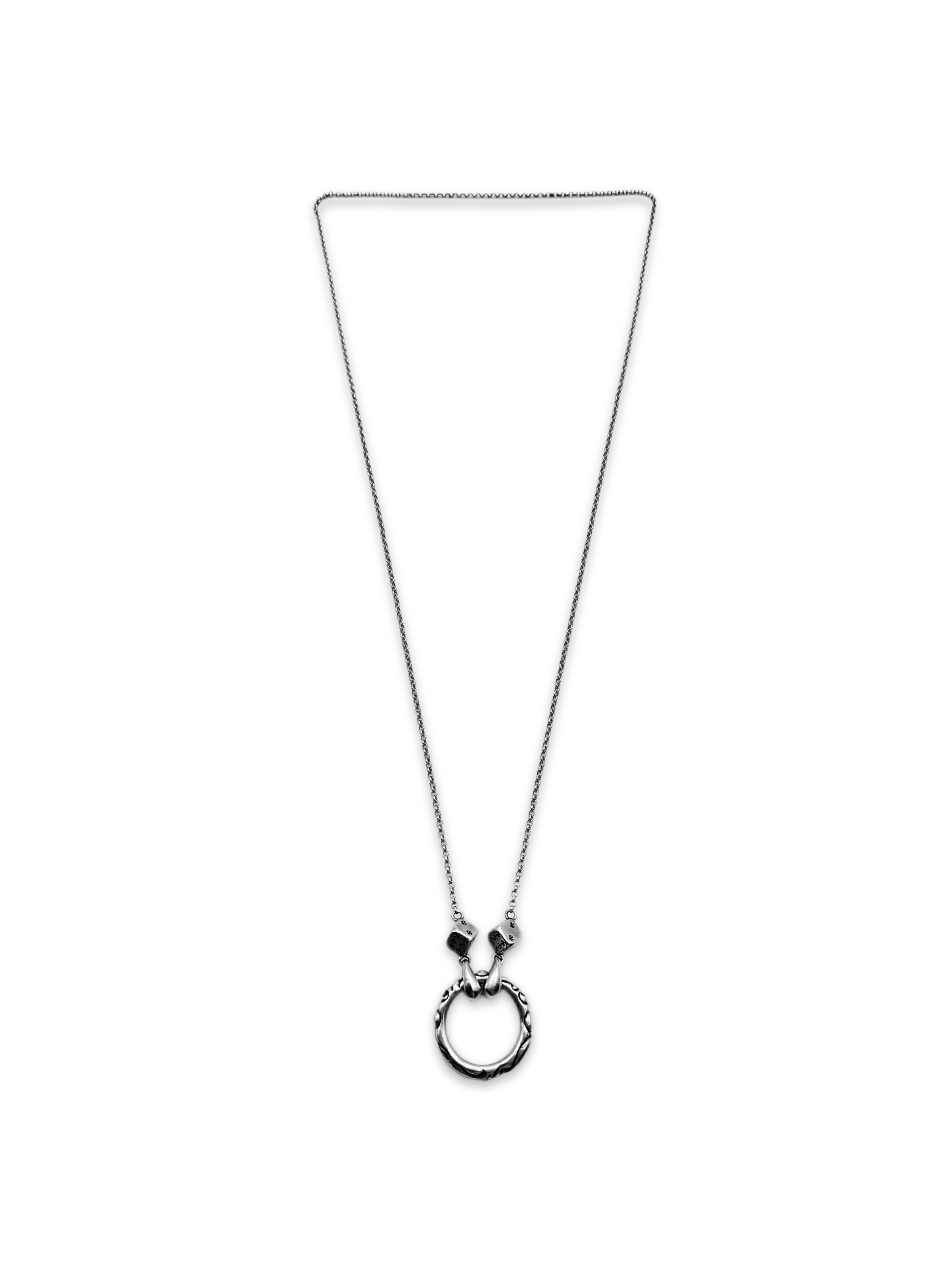 Chrome Hearts Dice Eyewear Holder .925 Silver Roll Chain Necklace