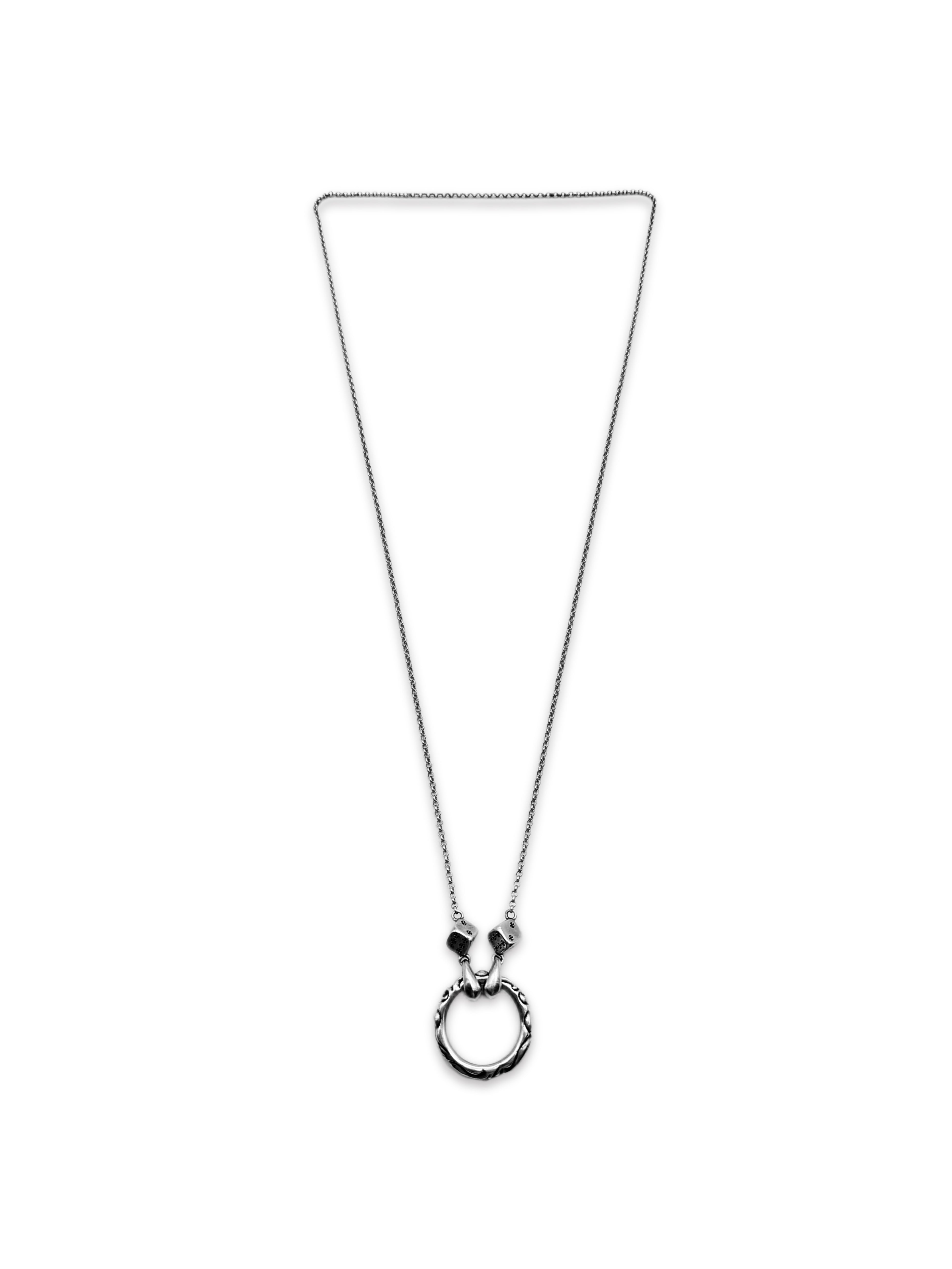 Chrome Hearts Dice Eyewear Holder .925 Silver Roll Chain Necklace