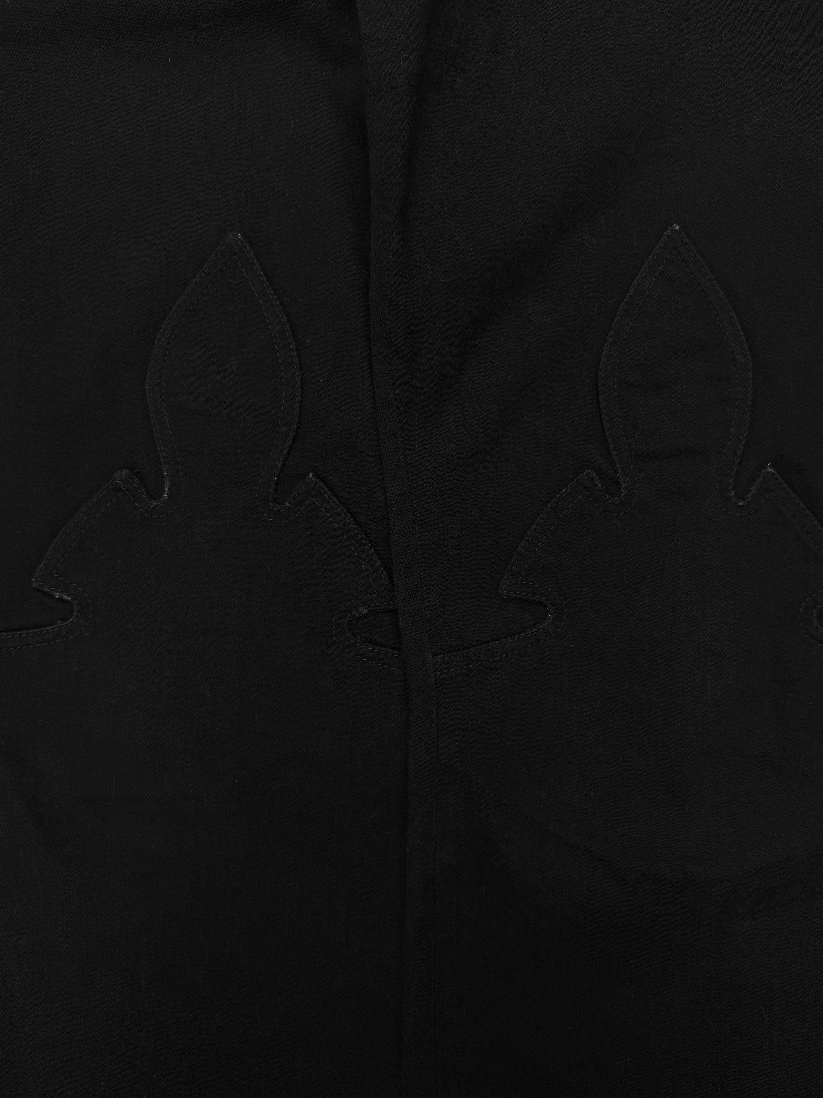 Chrome Hearts Fleur Knee Black .925 Silver Boot Cut Denim