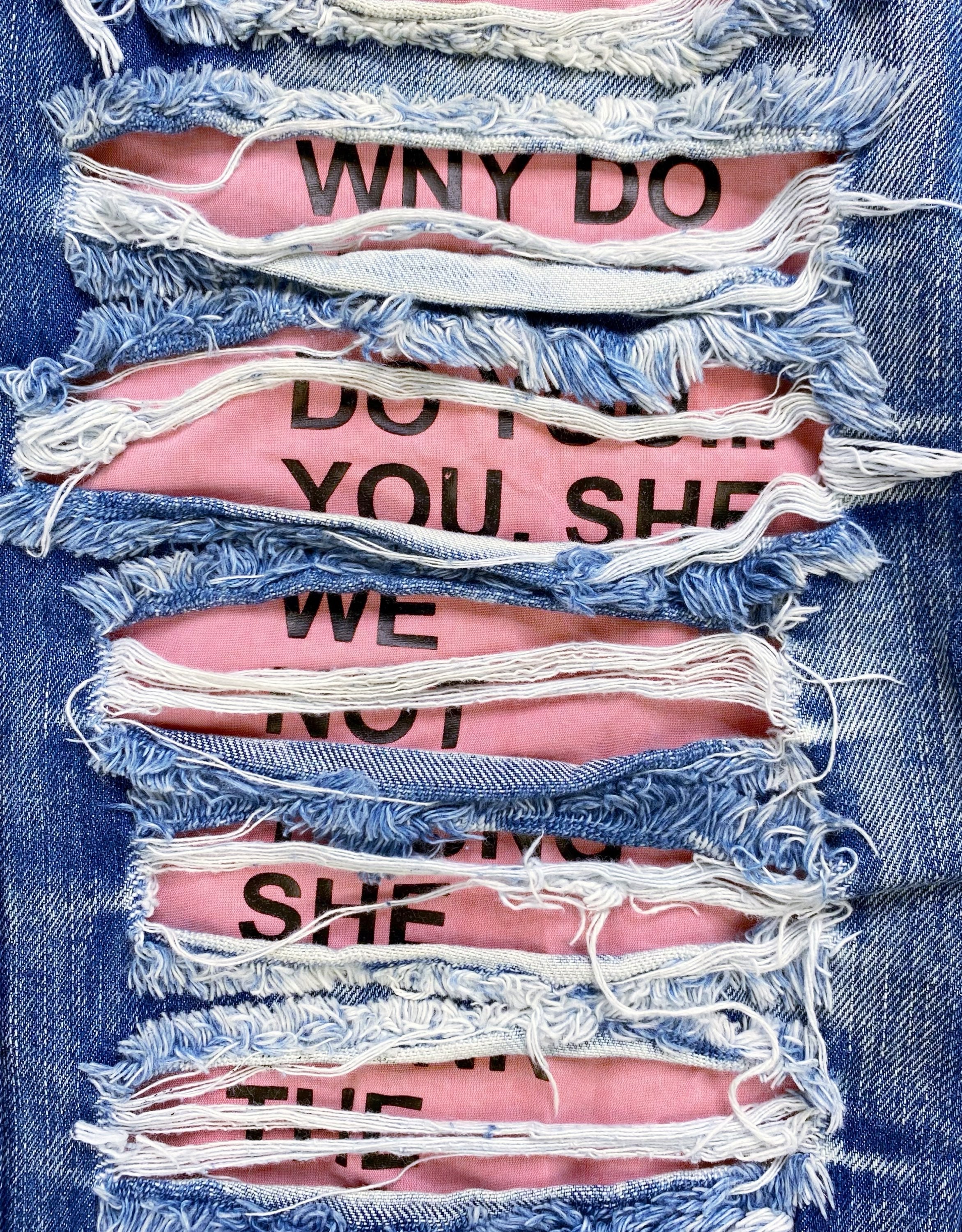 SS06 Dolce & Gabbana “Wake Up” Poem Thrashed Light Wash Denim