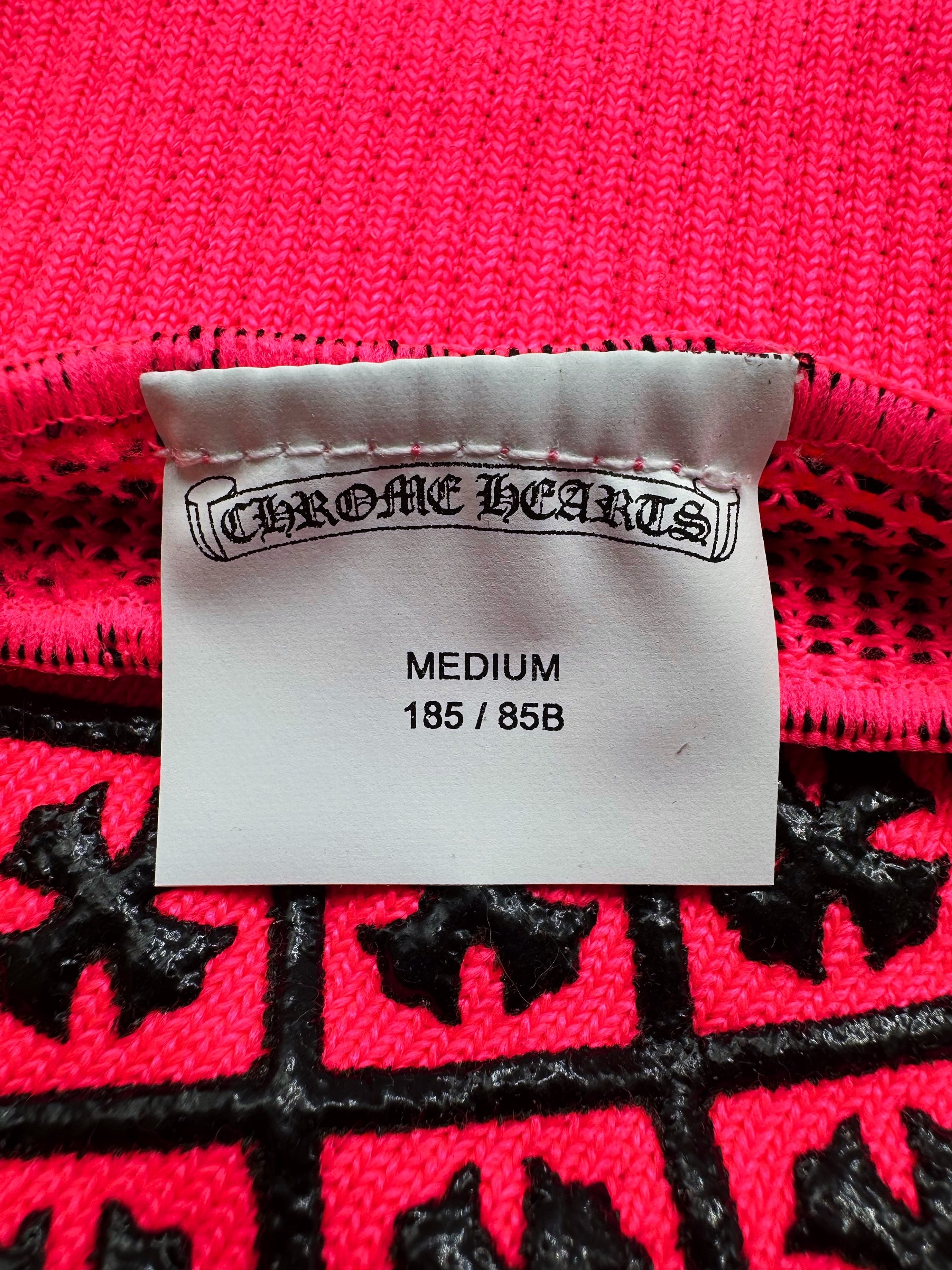 Chrome Hearts Cross Monogram Neon Pink Work Gloves