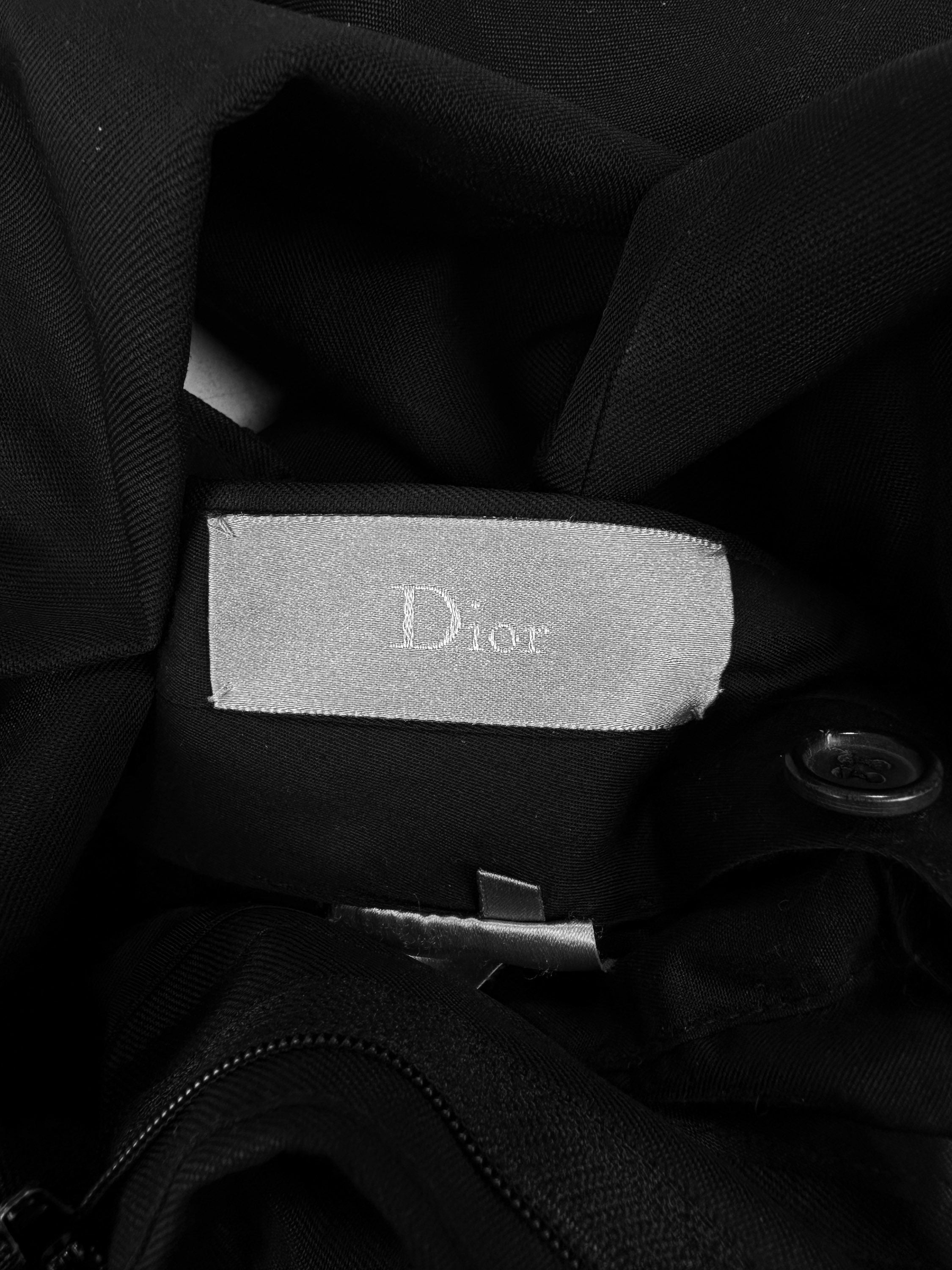 00s Dior by Hedi Slimane Black Pleated Trousers
