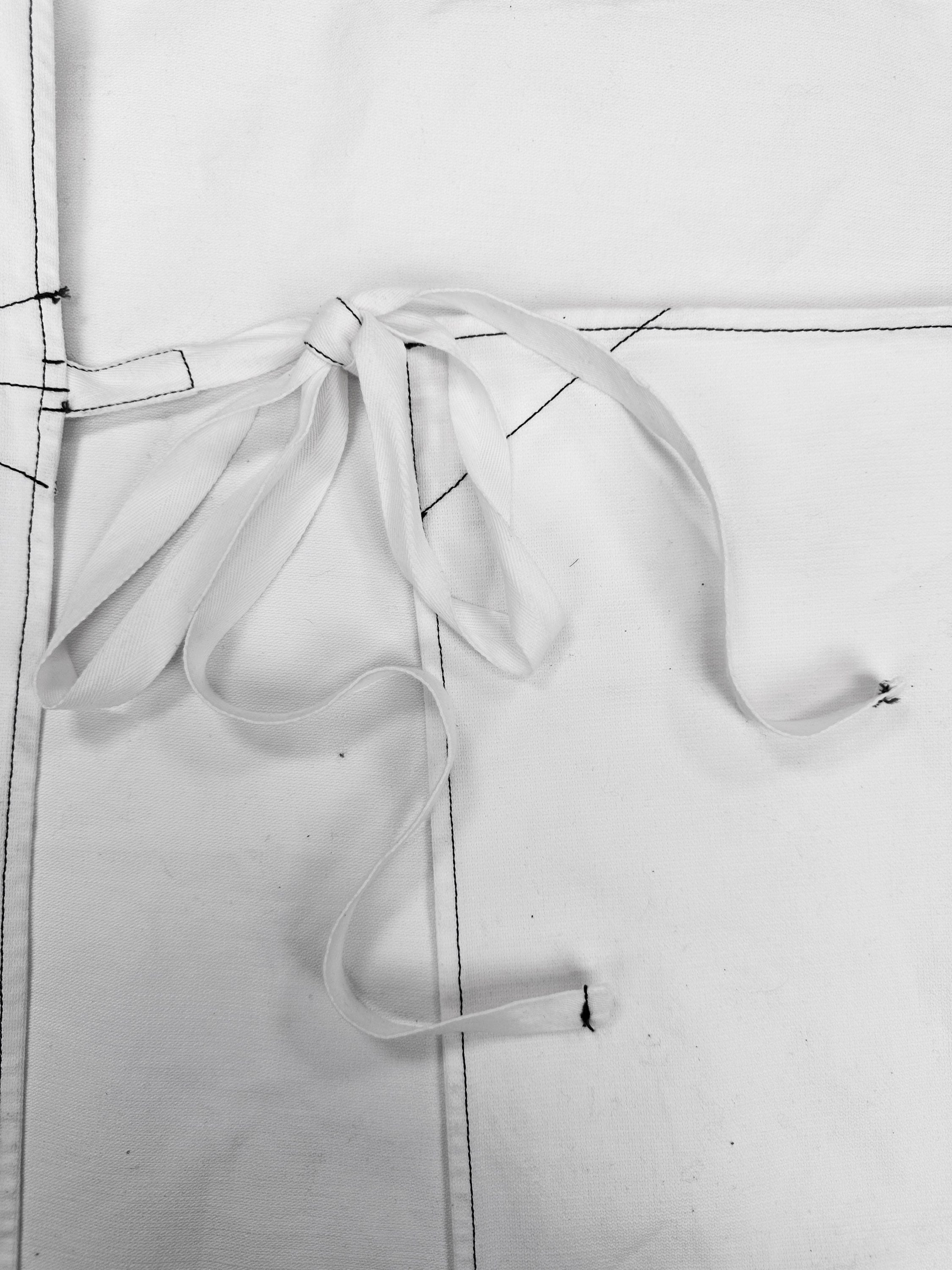 SS99 Maison Margiela White ‘Side Tie’ Apron Dress