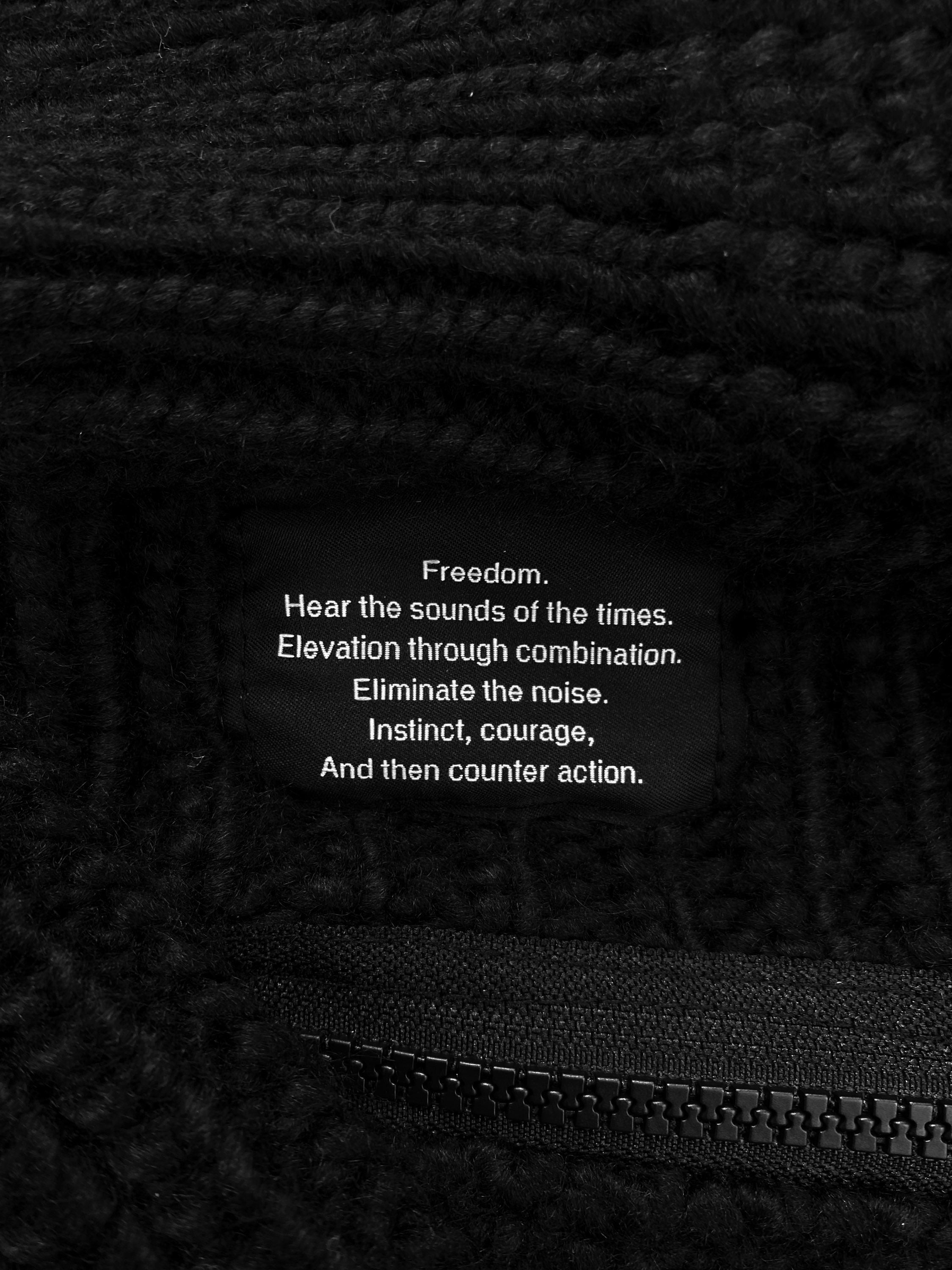 Undercover Black Heavy Weight Cable Knit Cardigan