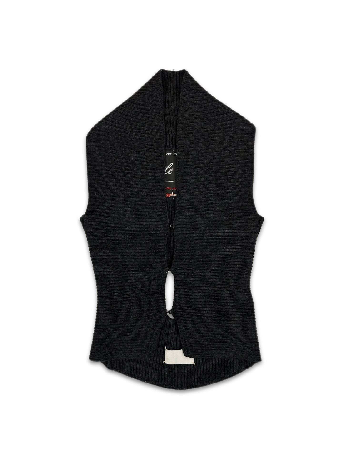 AW04 Maison Margiela Lurex Knit ‘Big Tag’ Cut Out Top
