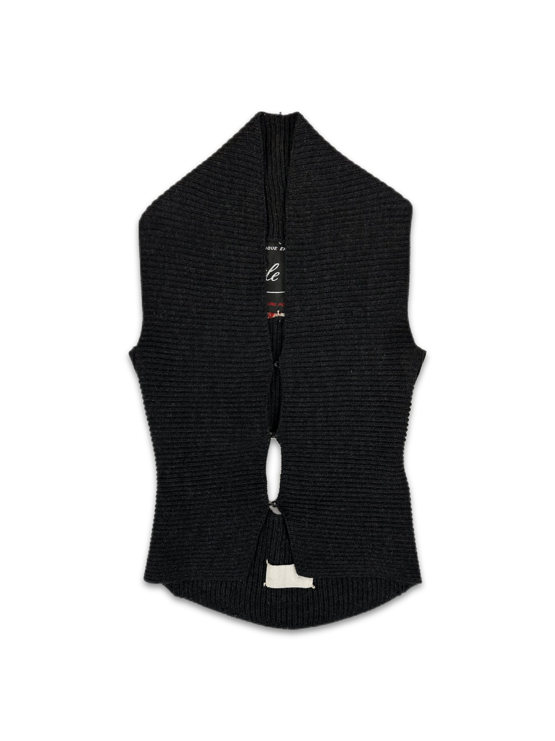 AW04 Maison Margiela Lurex Knit ‘Big Tag’ Cut Out Top