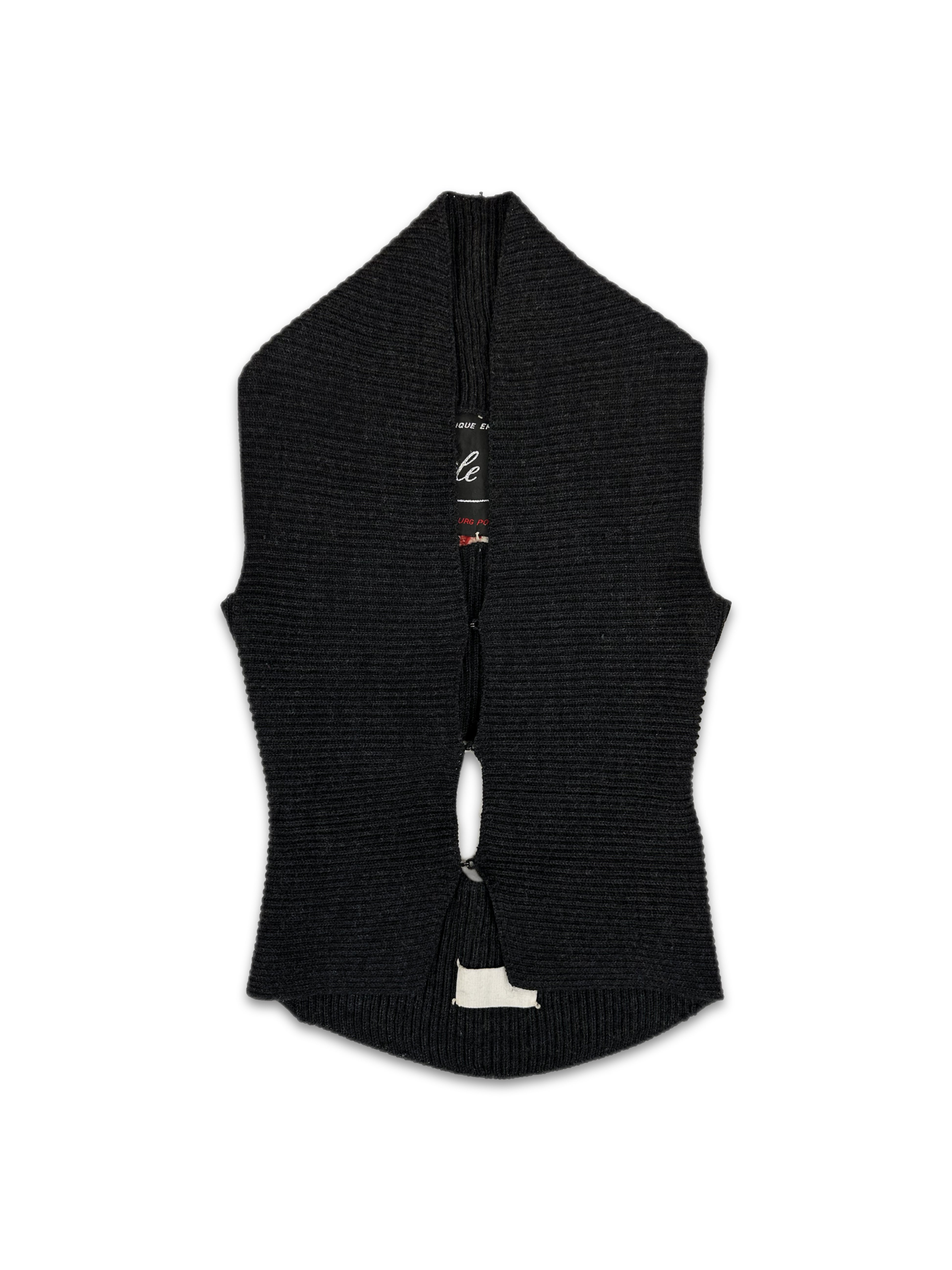 AW04 Maison Margiela Lurex Knit ‘Big Tag’ Cut Out Top