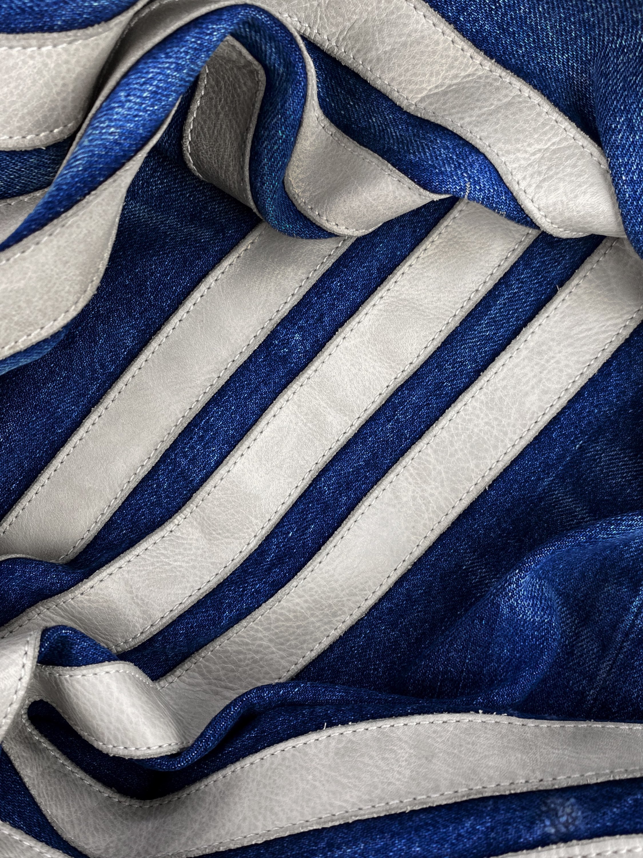 SS05 Yohji Yamamoto Y-3 X Adidas ‘Three Stripe’ Leather Denim