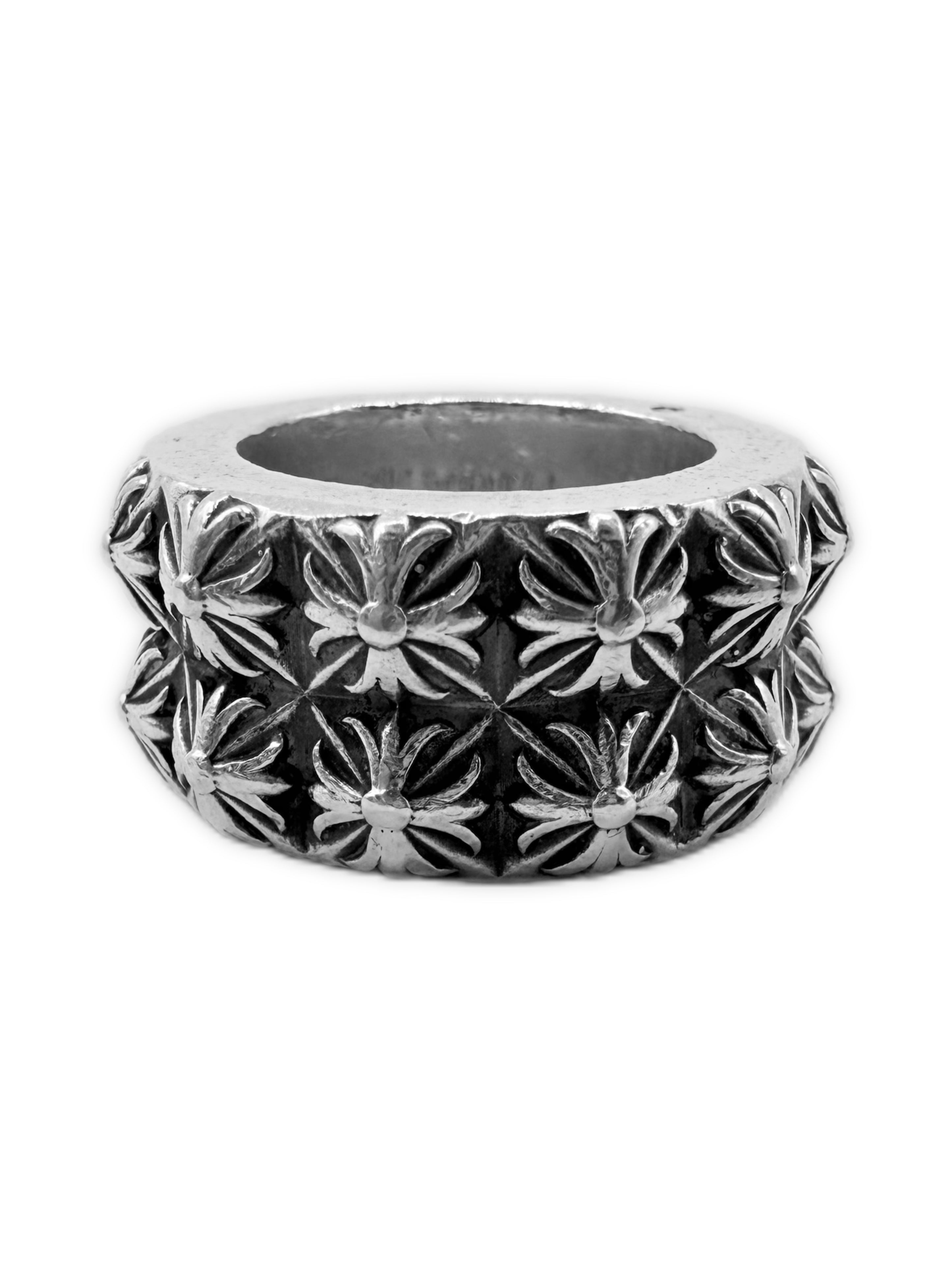 Chrome Hearts ‘Pete Punk’ Double Stud .925 Silver Ring