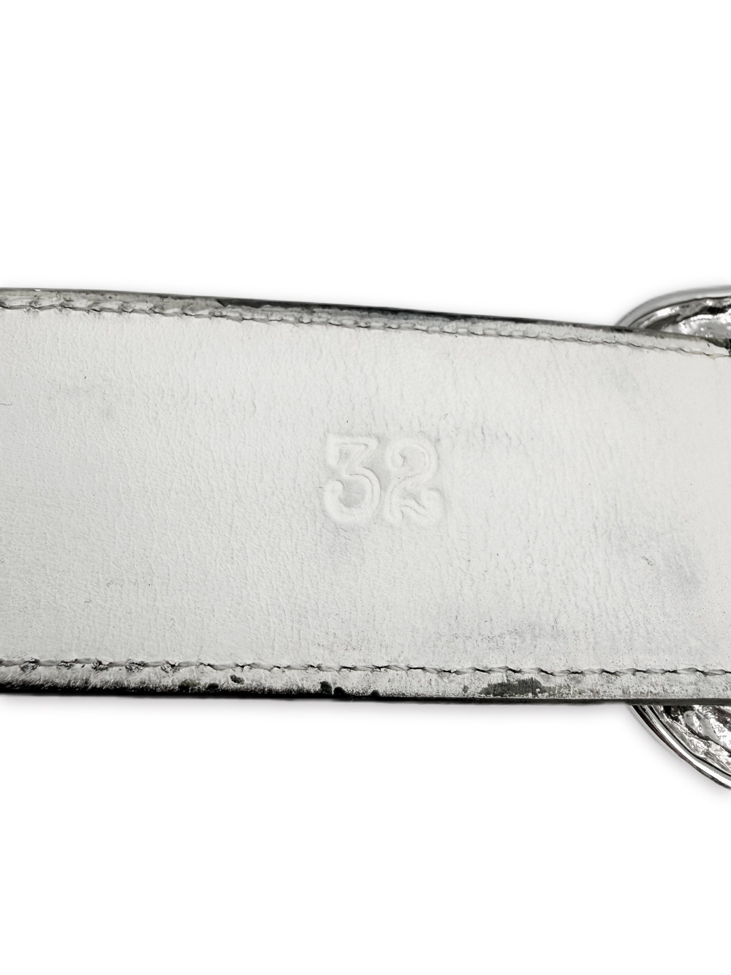 Chrome Hearts Lime Green 1.5 inch Gunslinger Leather Belt