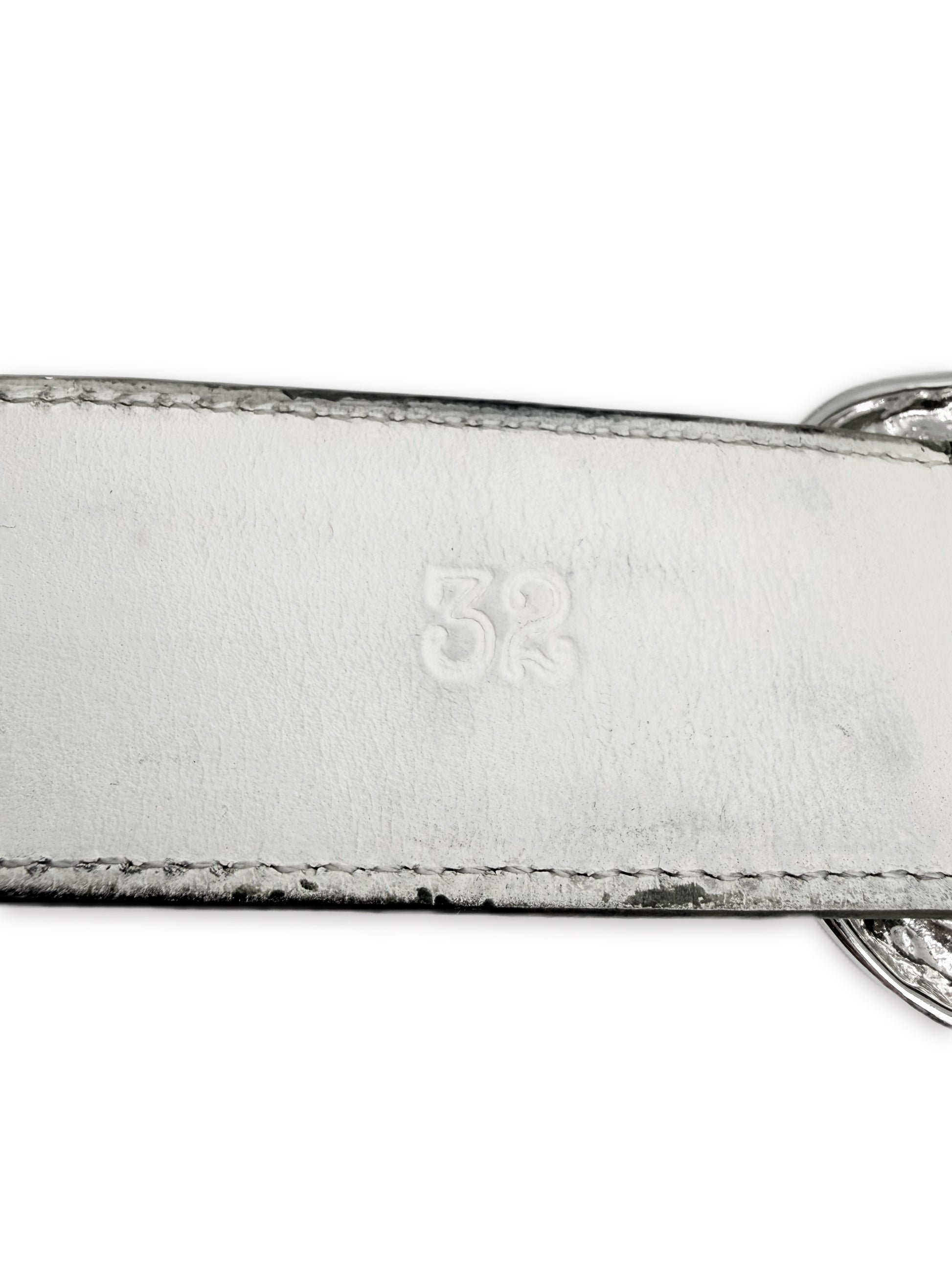 Chrome Hearts Lime Green 1.5 inch Gunslinger Leather Belt