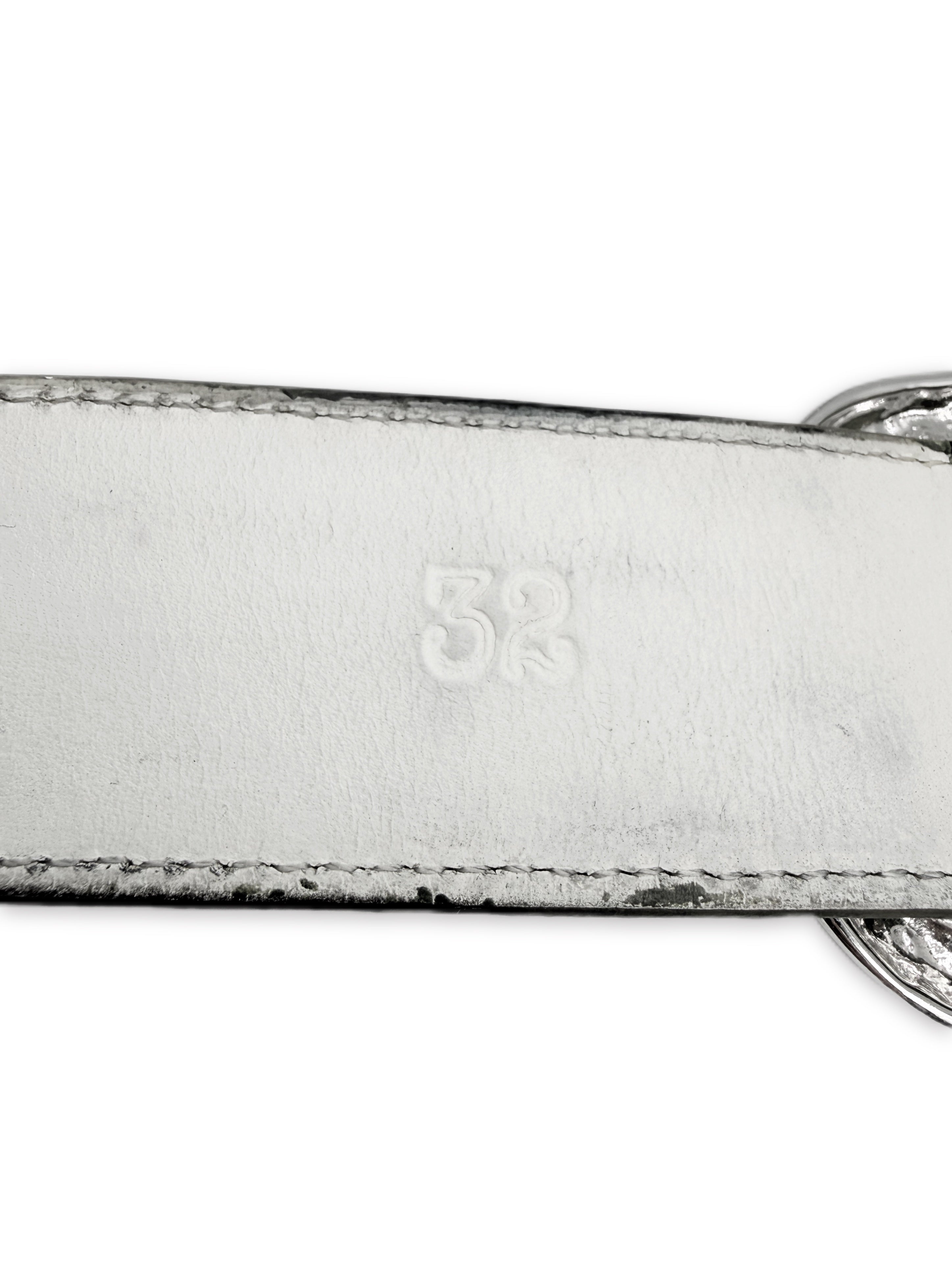 Chrome Hearts Lime Green 1.5 inch Gunslinger Leather Belt