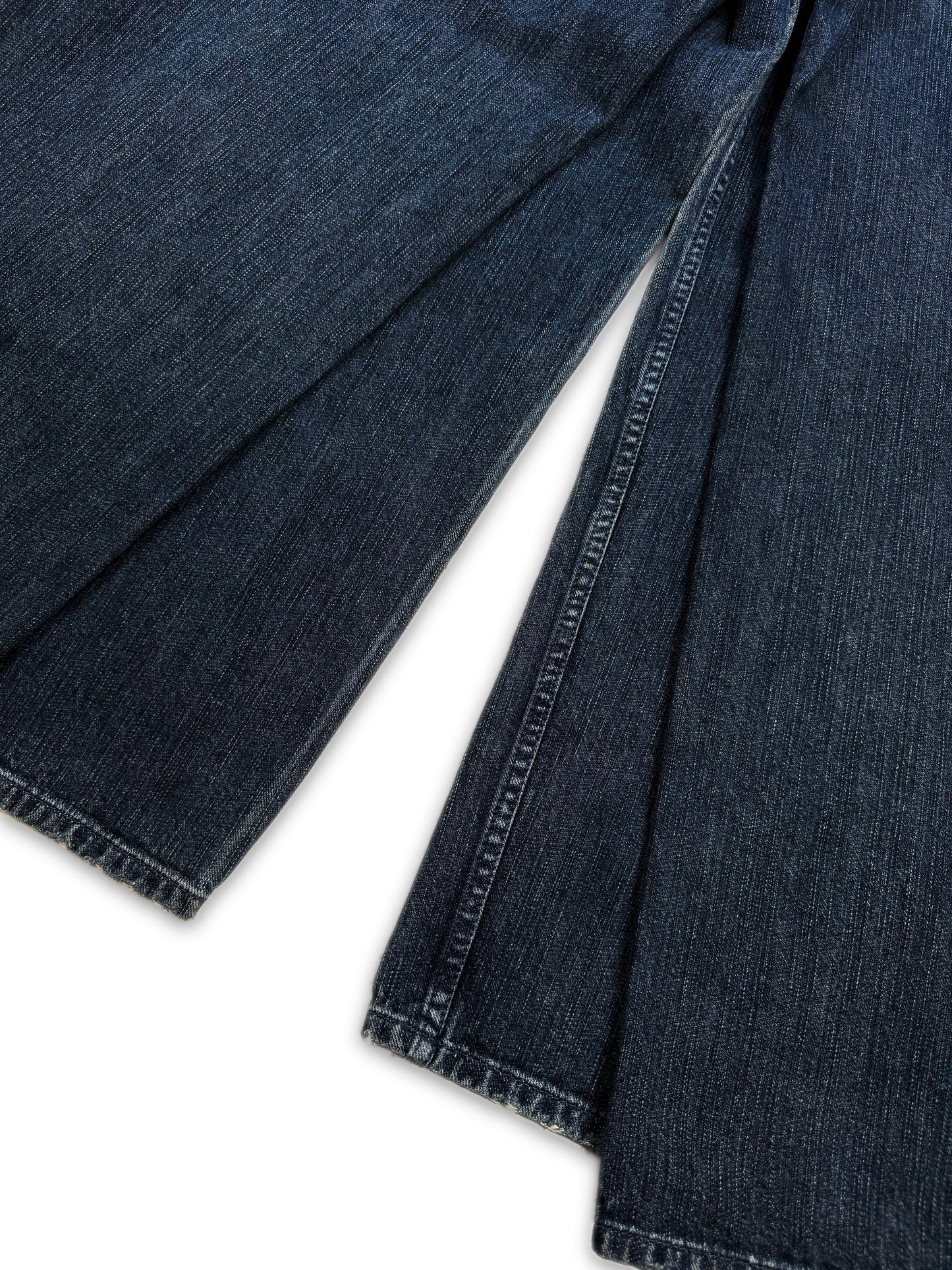 AW23 Balenciaga Double Layered Washed Blue Wide Cut Denim