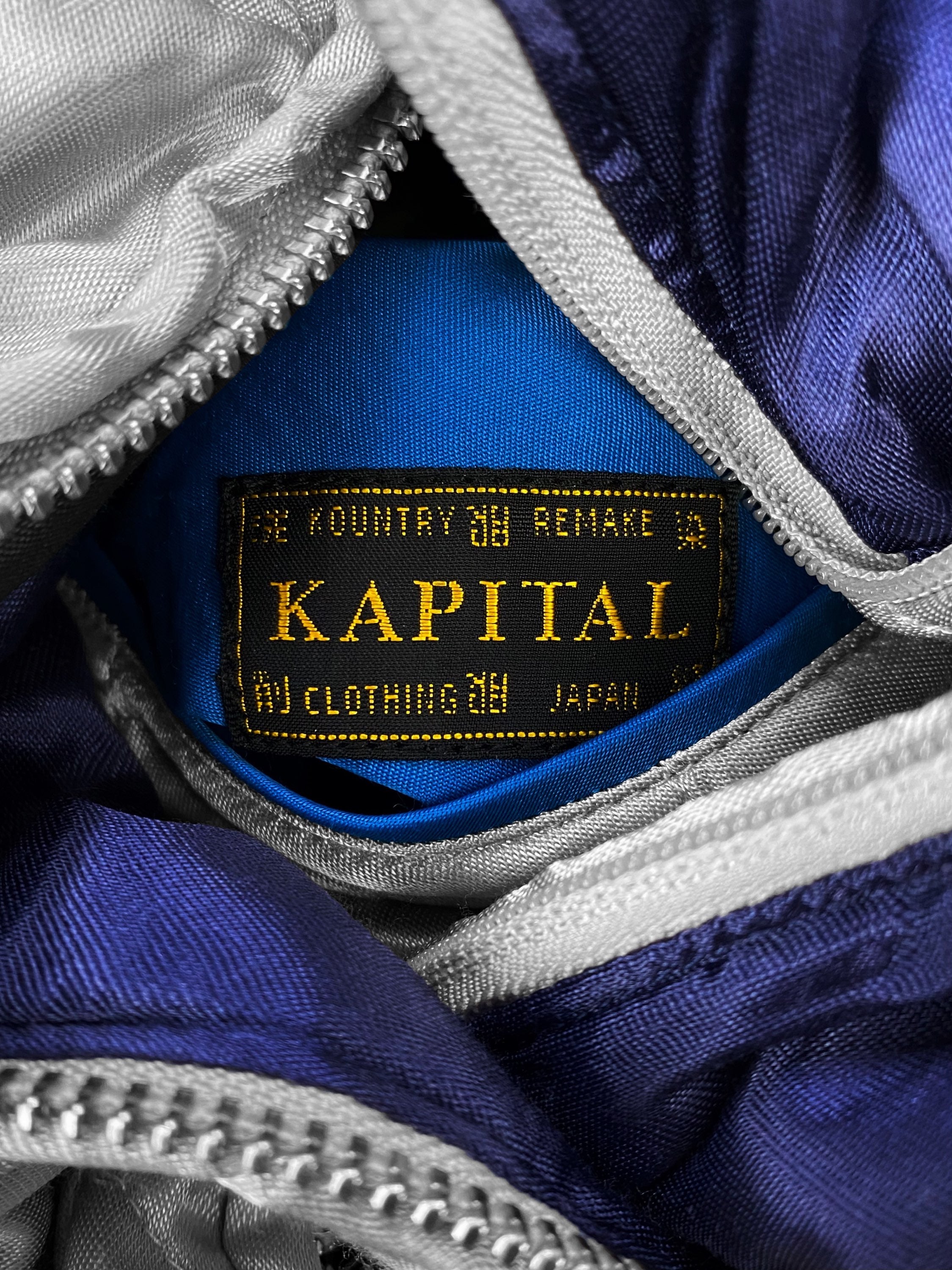 AW22 Kapital ‘Pillow’ Hybrid Quilted Skull Sukujan Bomber Jacket