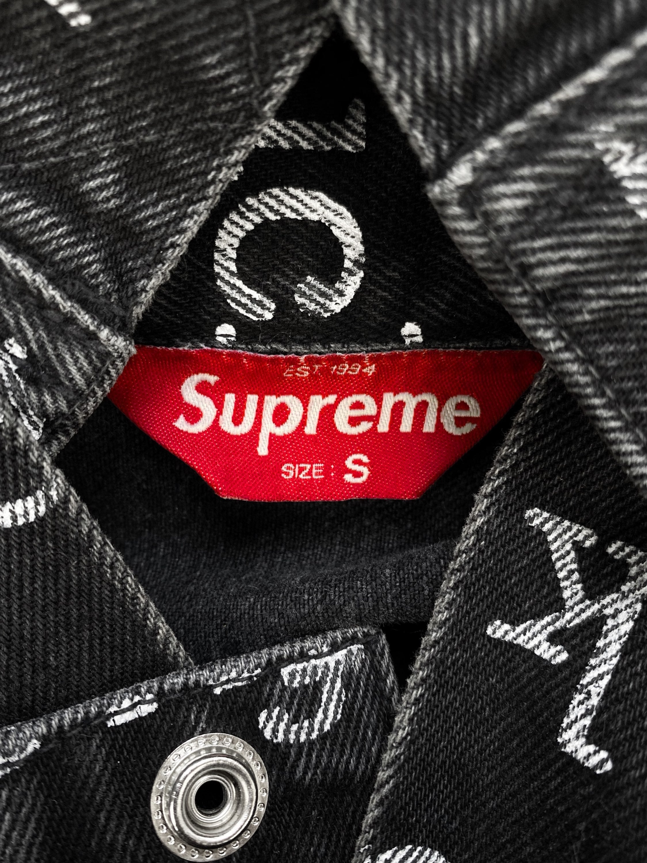 SS13 Supreme ‘Fuck’ Typewriter Slogan Denim Trucker Jacket