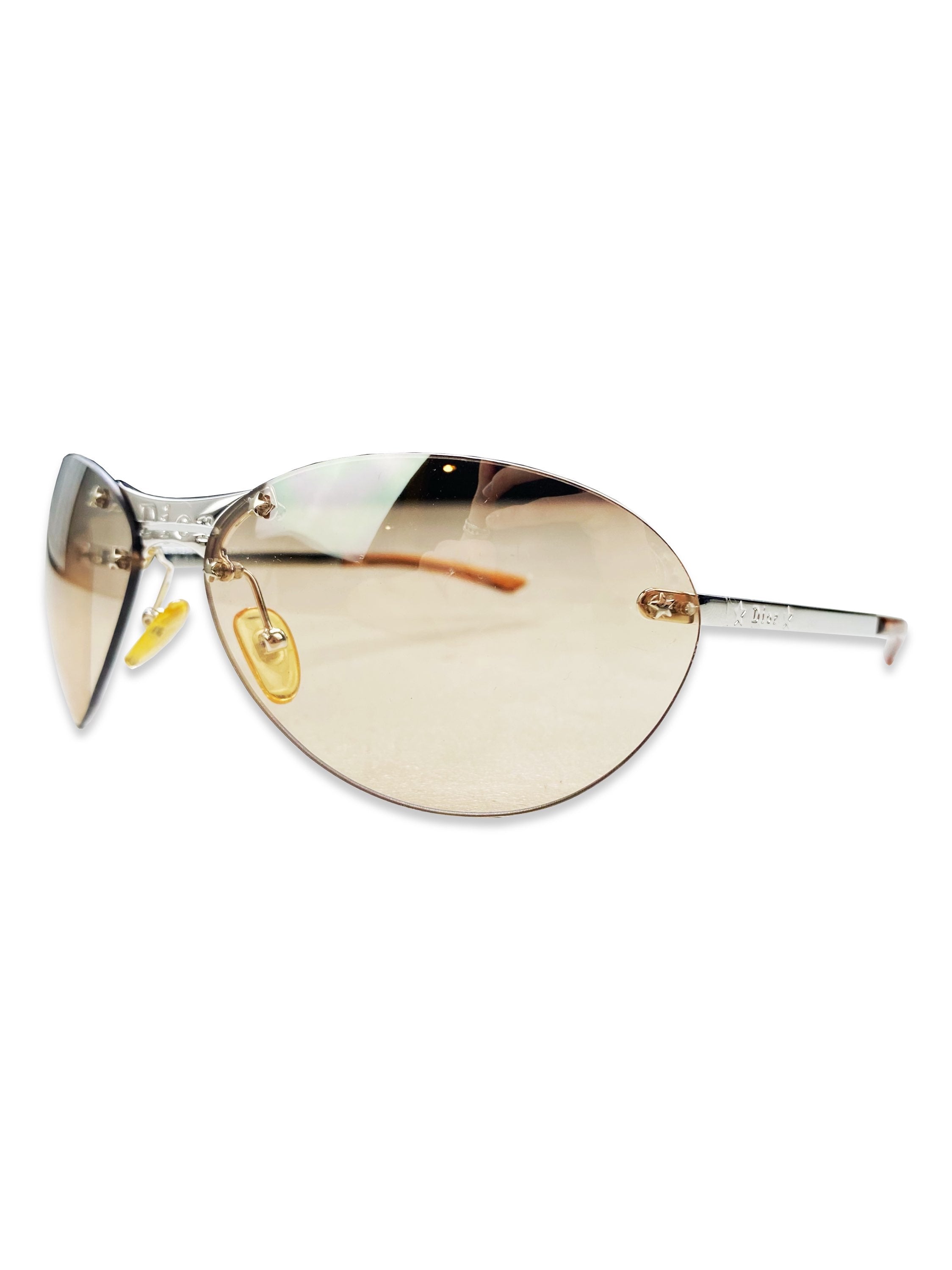2000’s Dior Star Motif Rounded Warm Tint Sunglasses