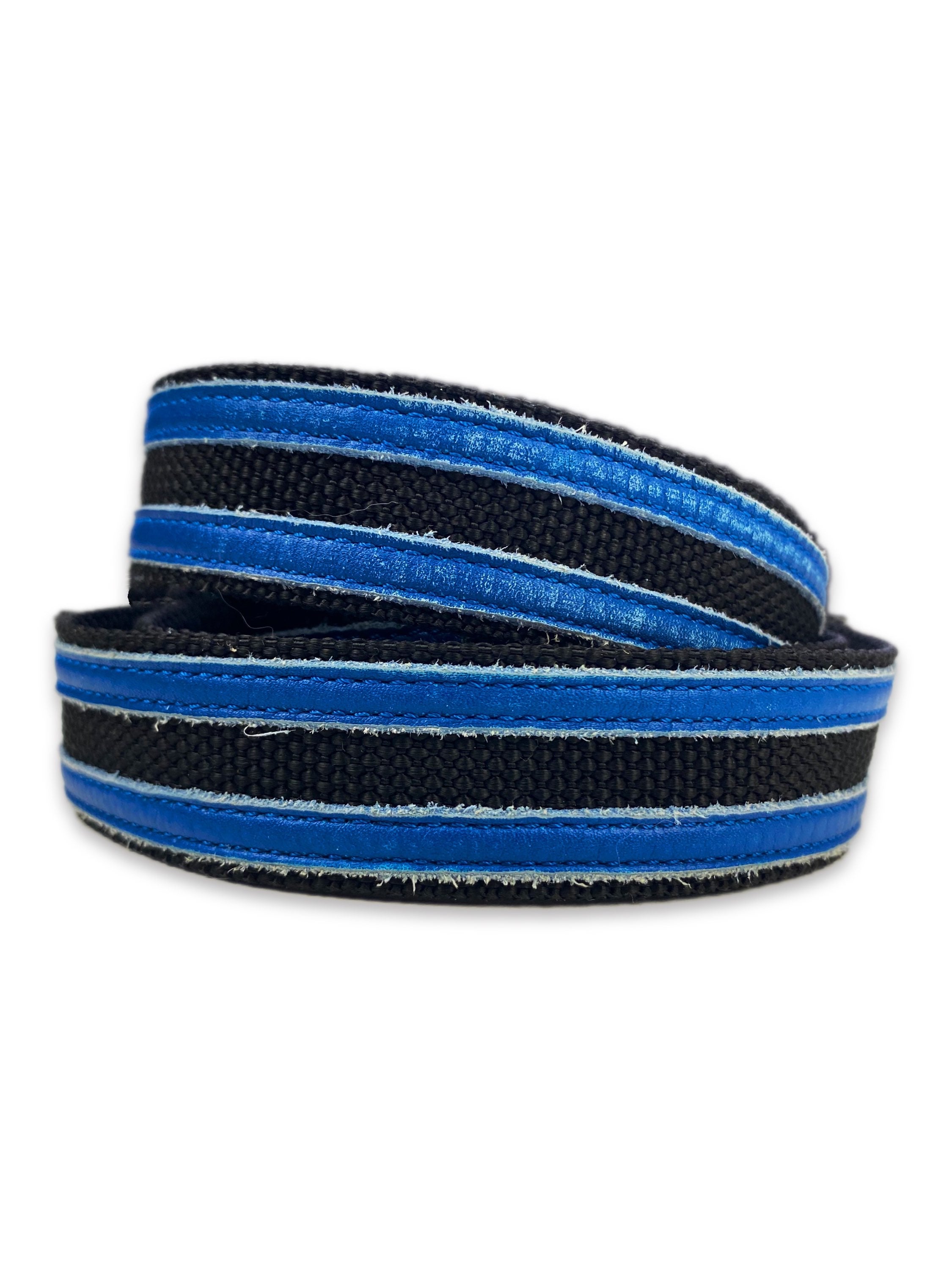 Junya Watanabe Striped Blue Square Buckle Belt