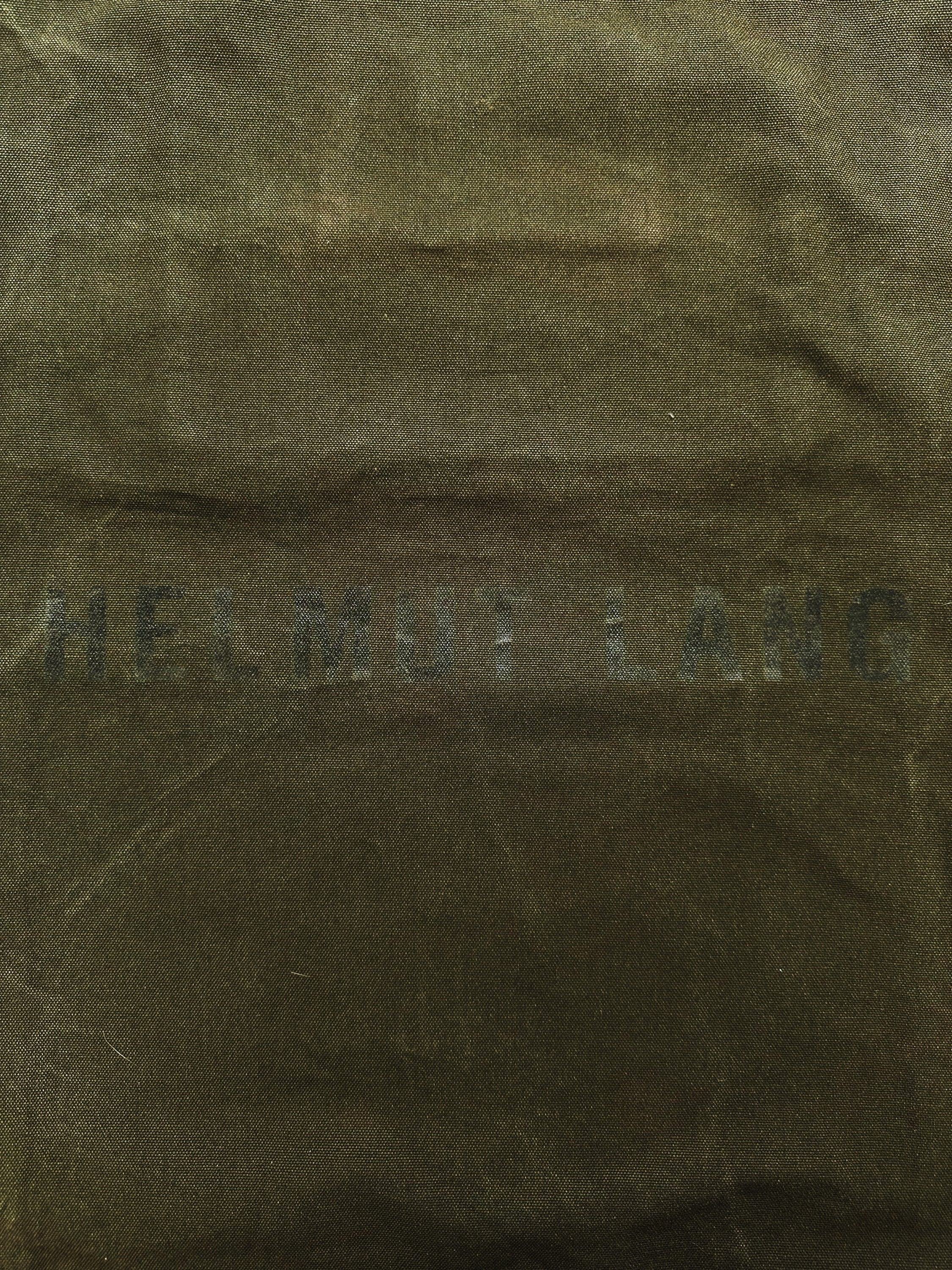 1999 Helmut Lang Olive Green Heavy Weight Canvas Tote Bag