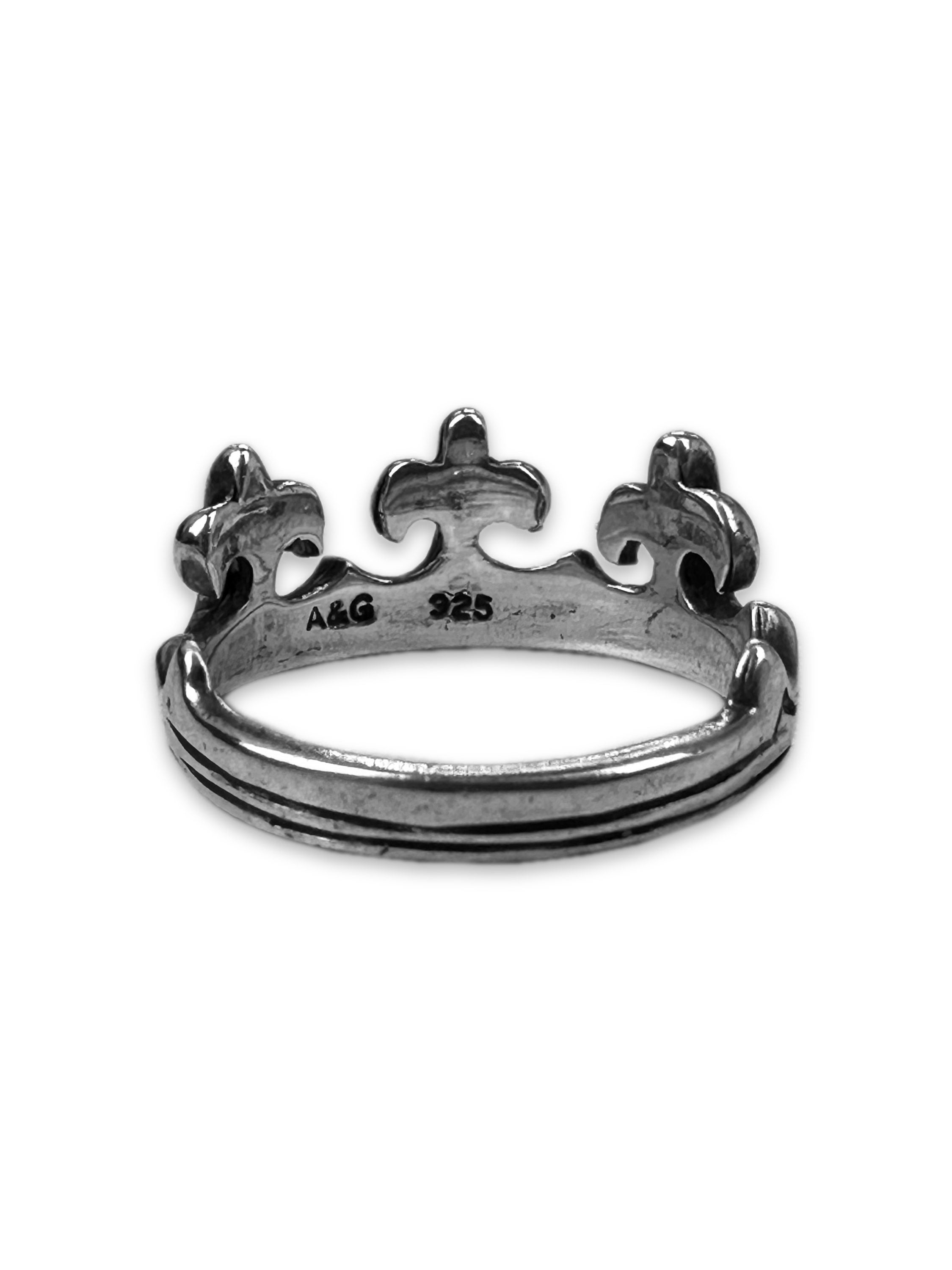 90s A&G Rock ‘n Roll Couture ‘Crown’ .925 Silver Ring