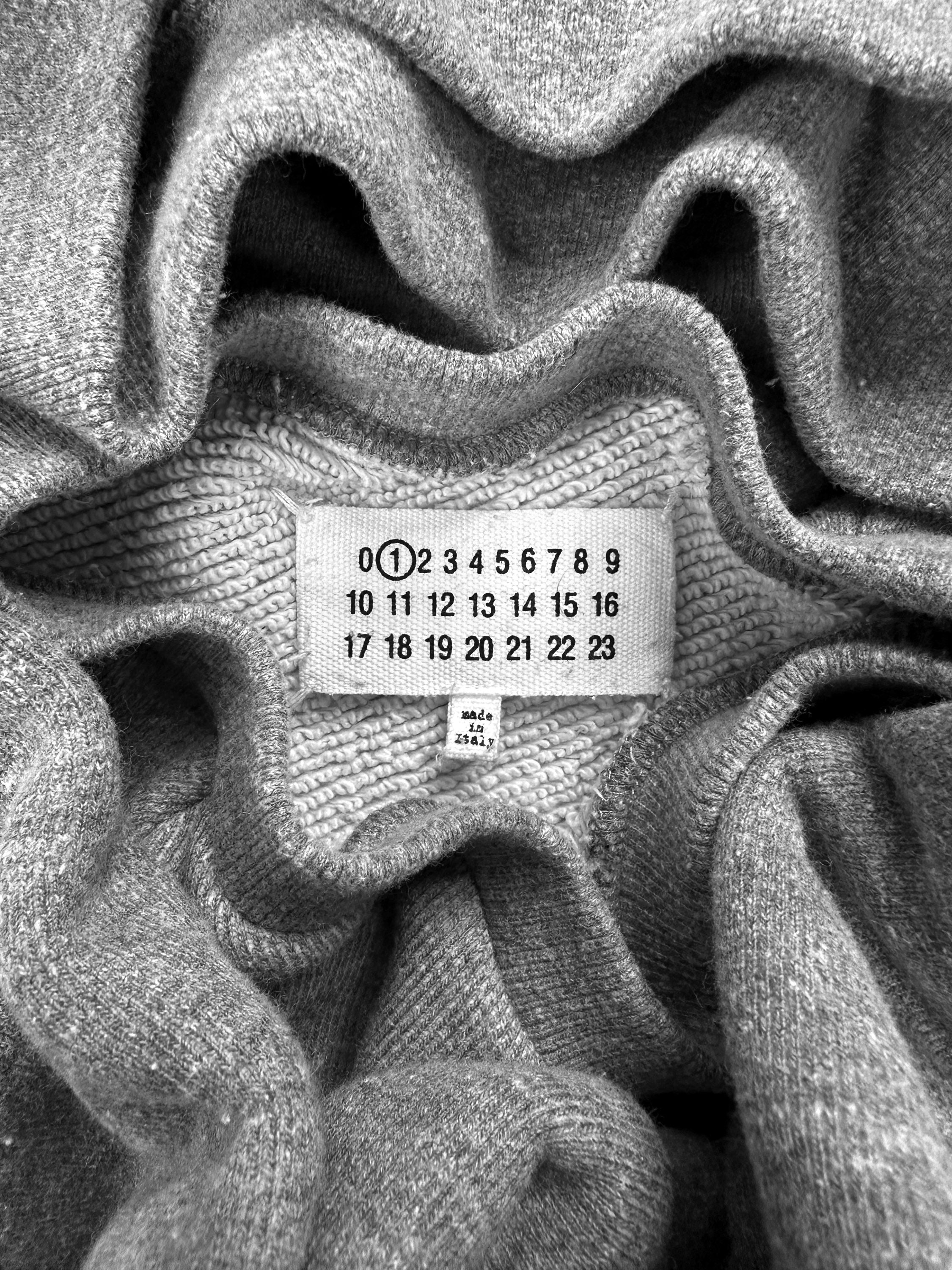 AW18 Maison Margiela Cutout ‘Nipple’ Heather Grey Crewneck