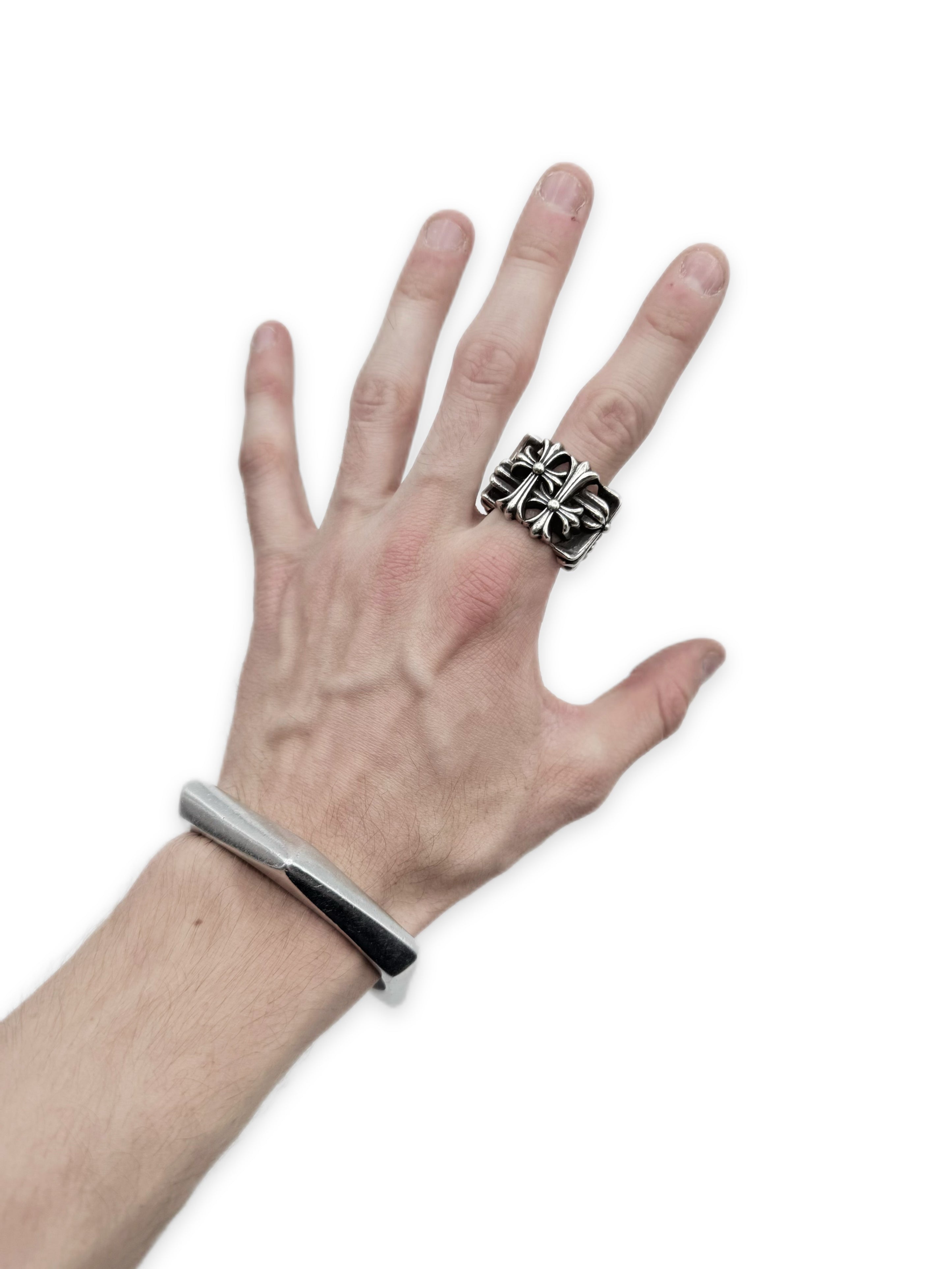 Chrome Hearts Square Cemetery Cross .925 Silver Ring
