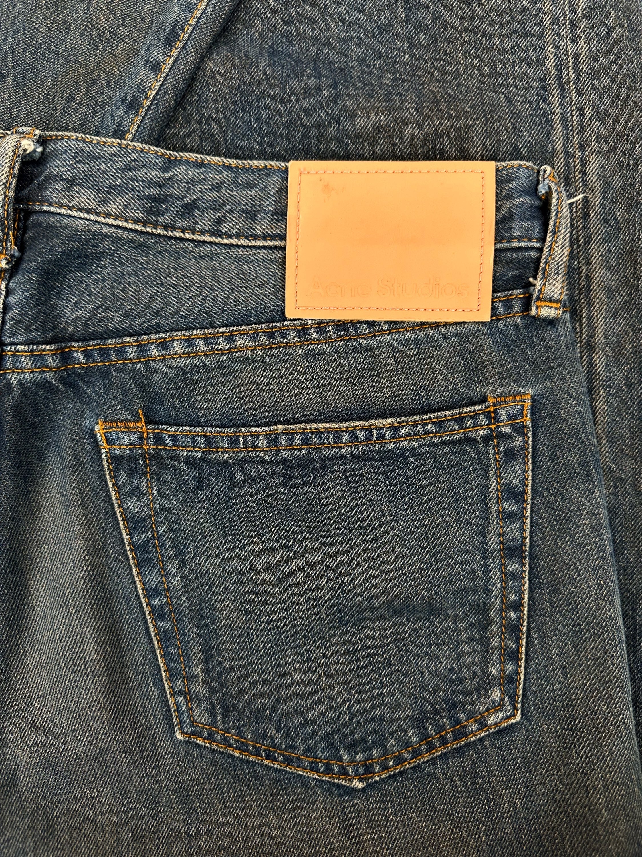 Acne Studios Blue Wash Wide Cut Baggy Denim
