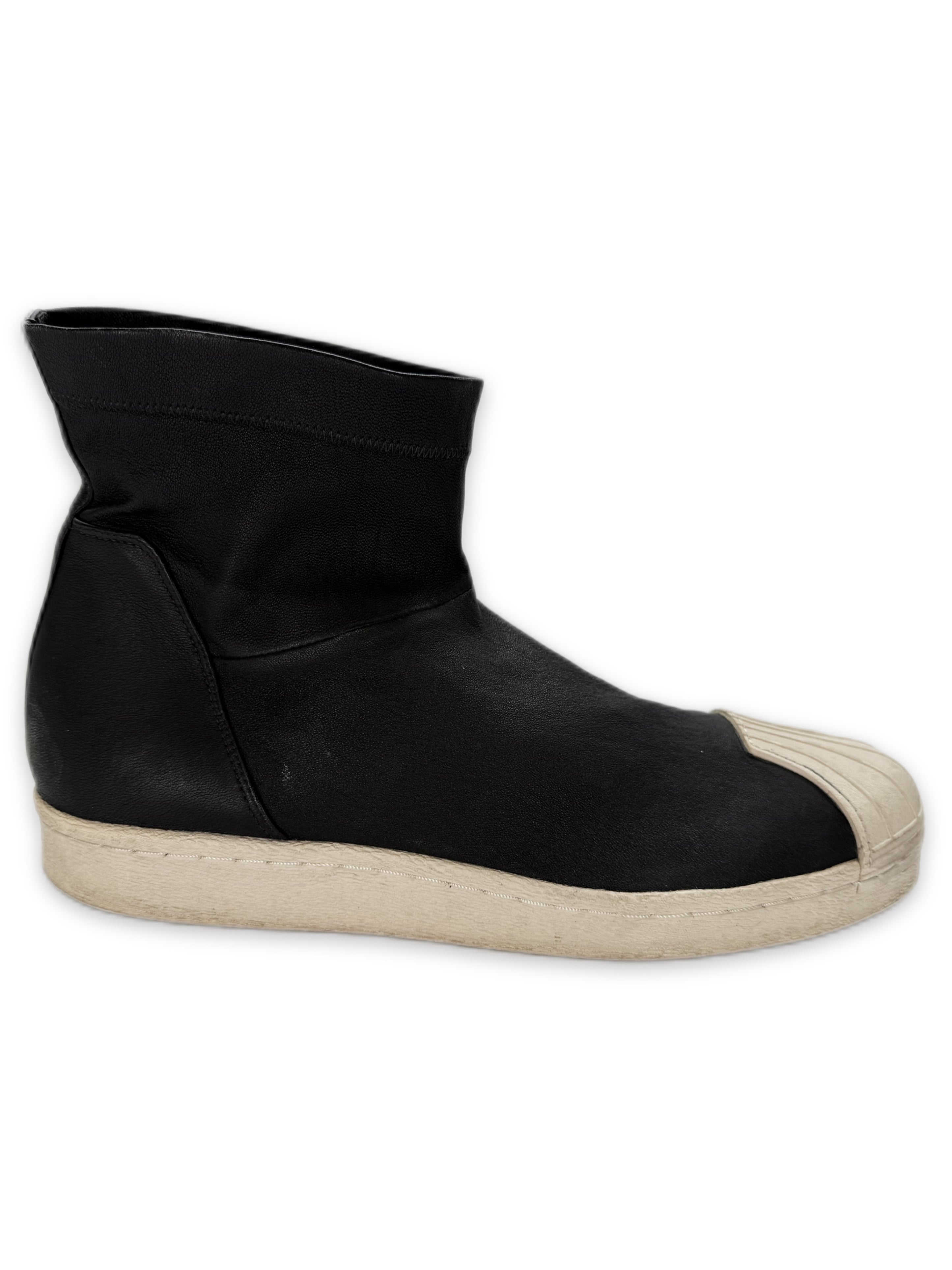 Rick Owens x Adidas Superstar Leather Ankle Shell-toe Boots