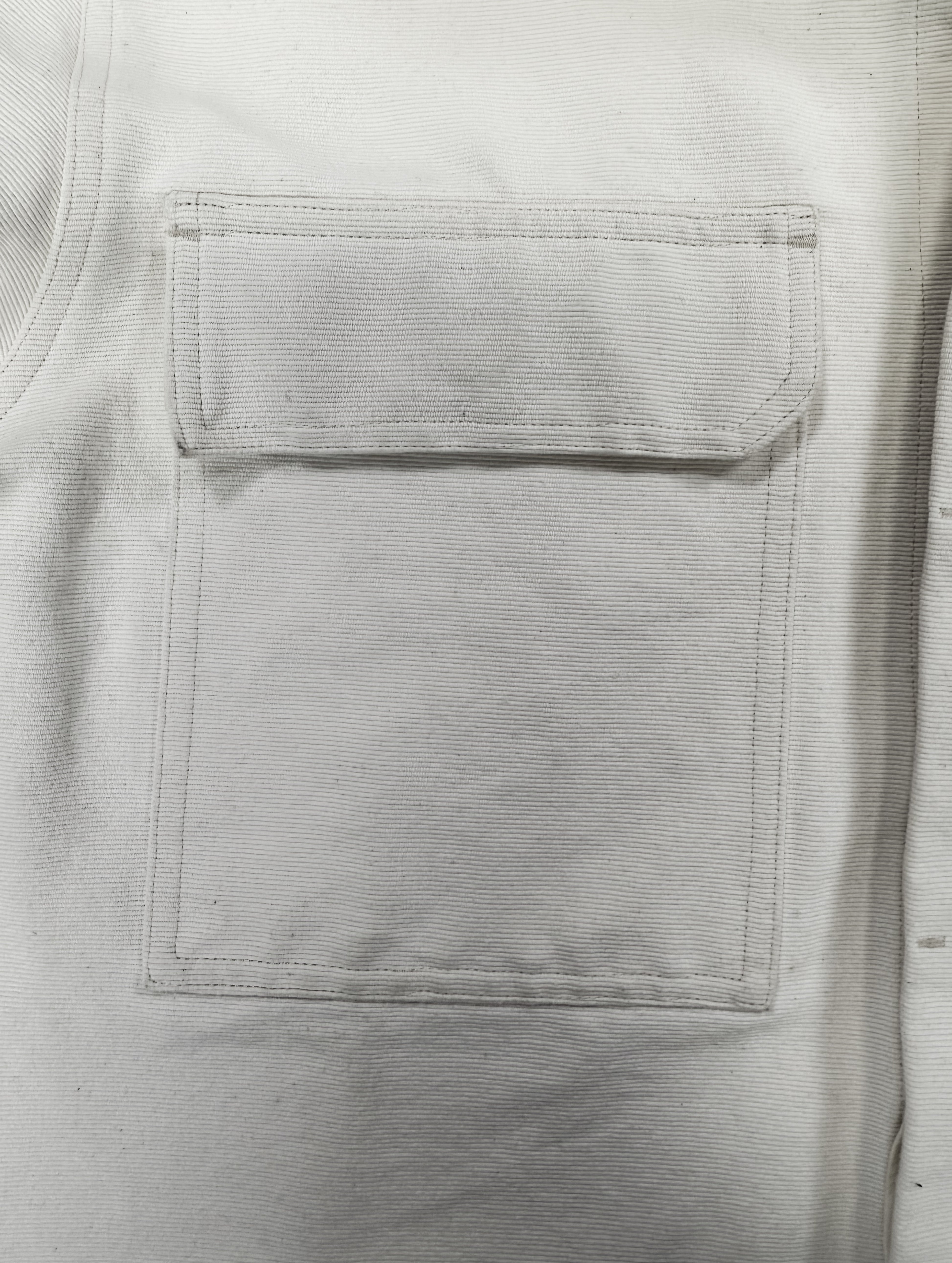 SS18 Rick Owens ‘Dirt’ White Denim Multi Pocket Jacket