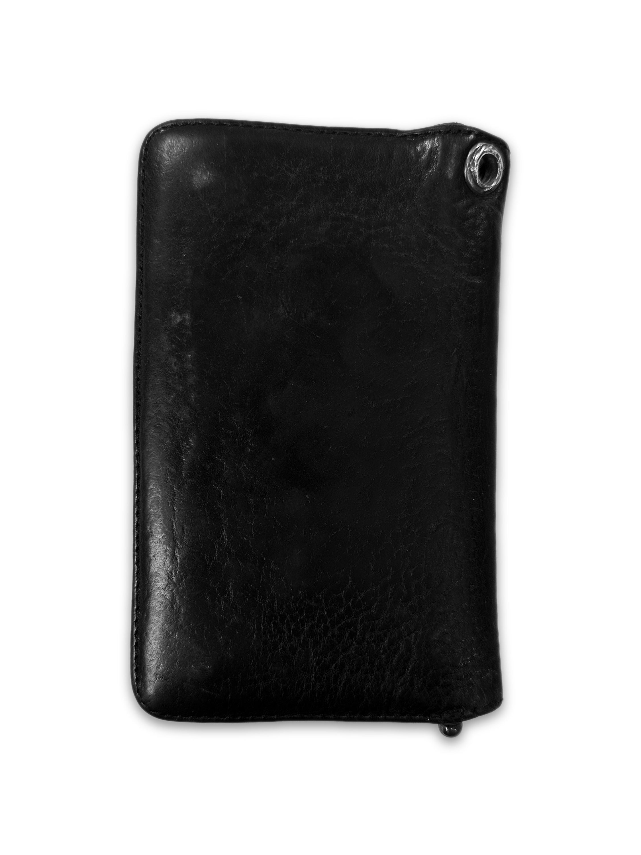 Chrome Hearts Cross Patch Black Leather Bifold Wallet