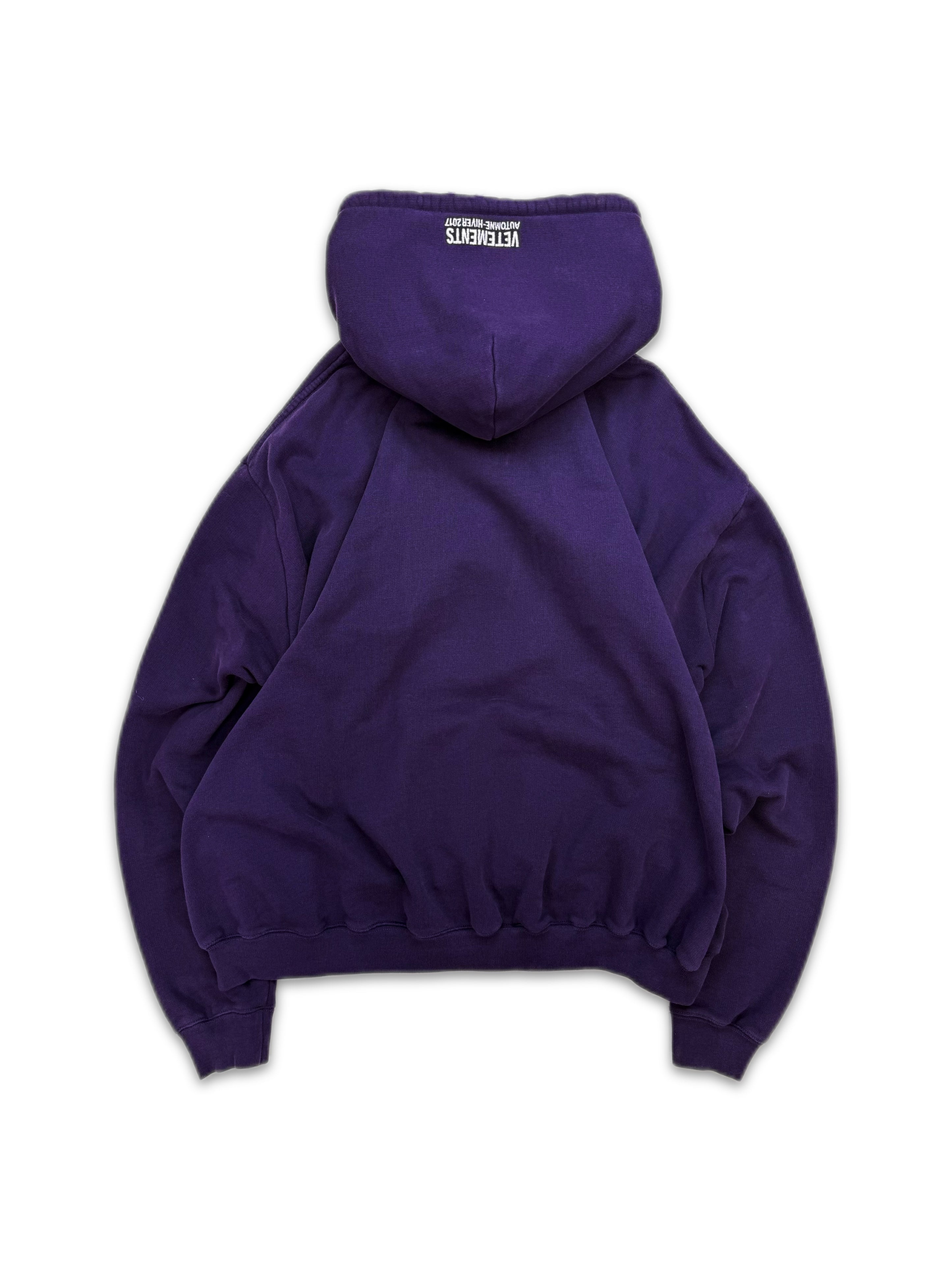 AW16 Vetements Homme ‘Sexual Fantasies’ Purple Slogan Hoodie