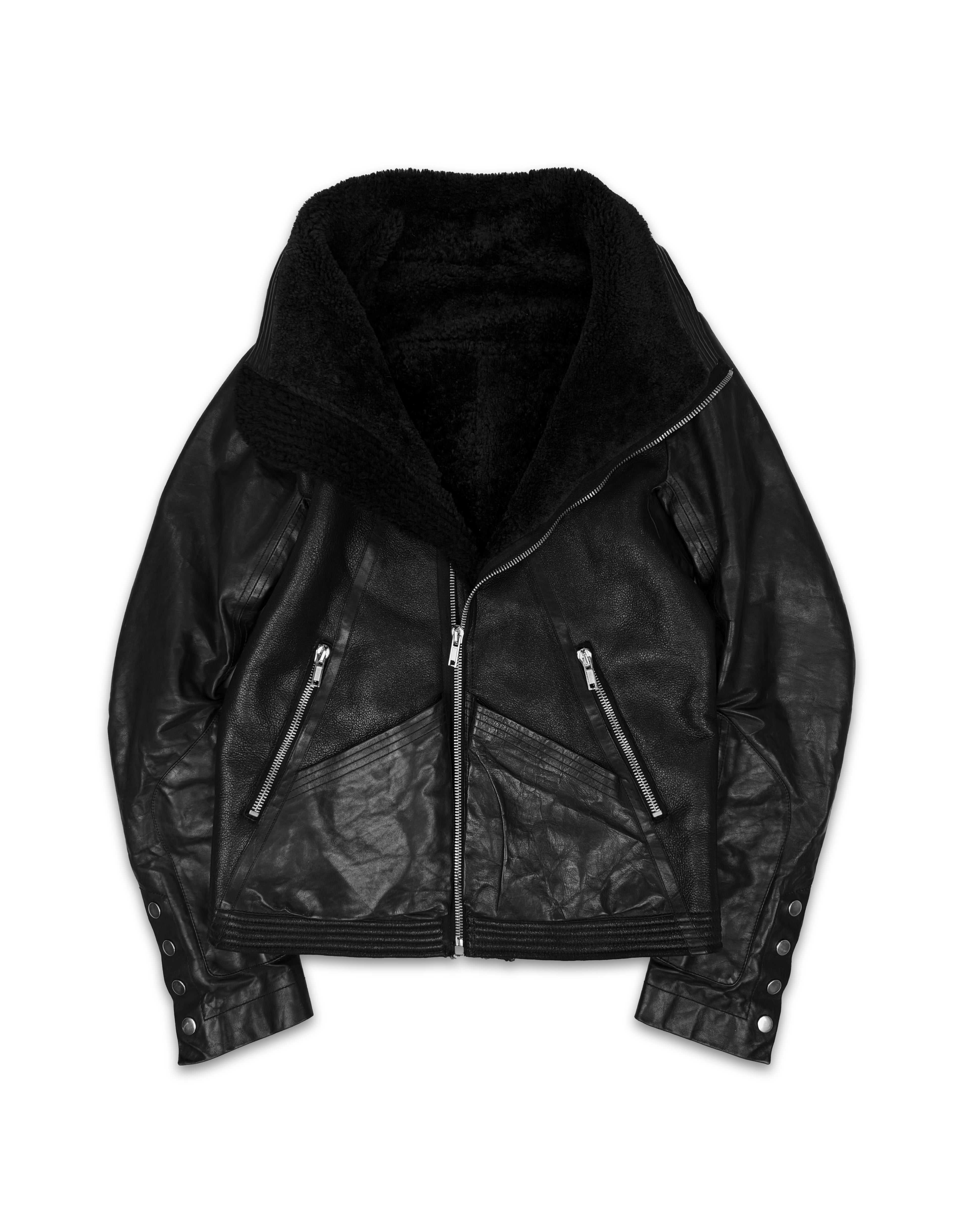 AW12 Rick Owens ‘Mountain’ Geo Shearling Leather Jacket