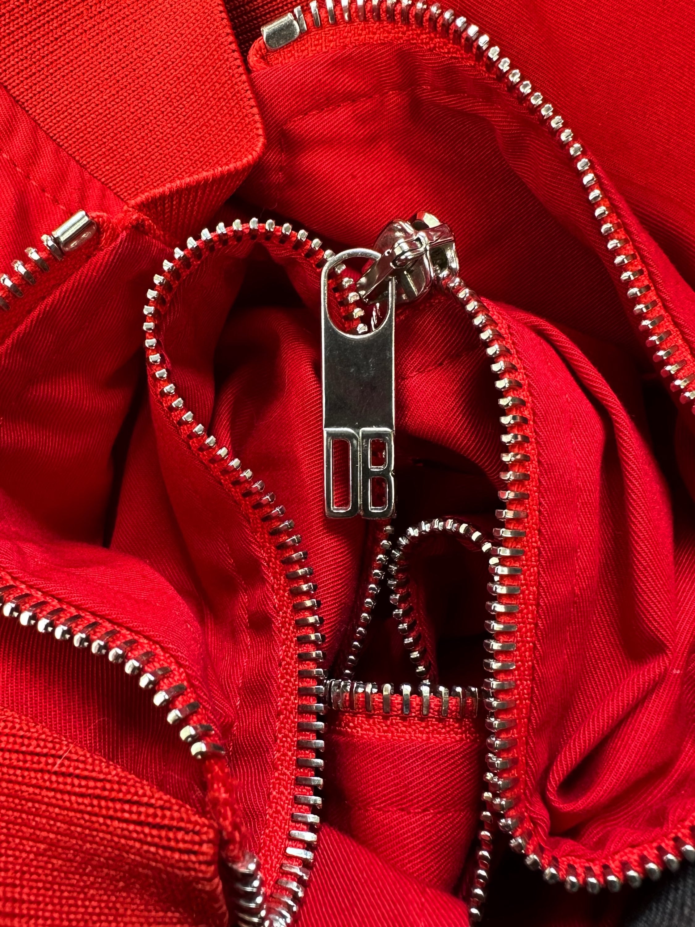 90s Dirk Bikkembergs Light Cherry Red Bomber Jacket