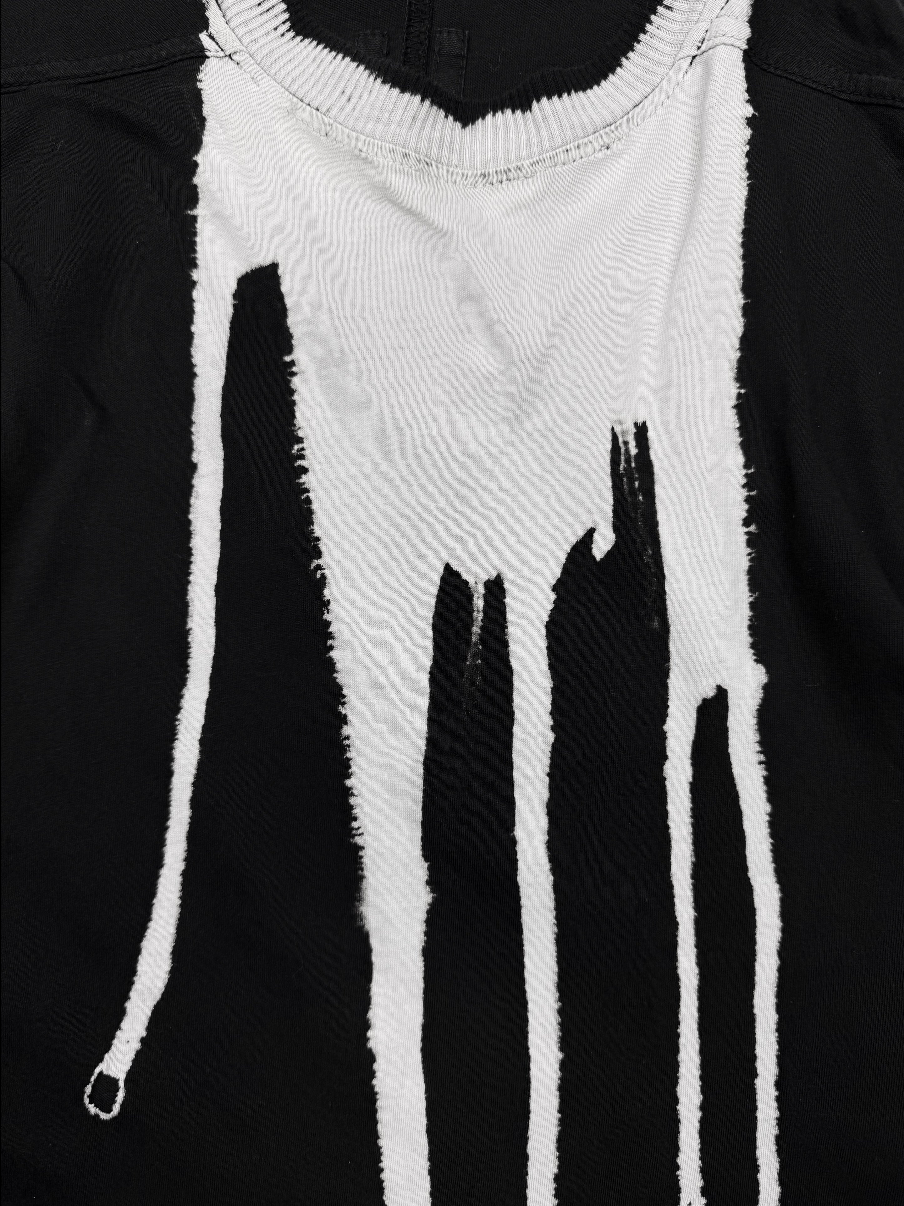AW16 Rick Owens Mastadon ‘Bleach Vomit’ Black T-Shirt