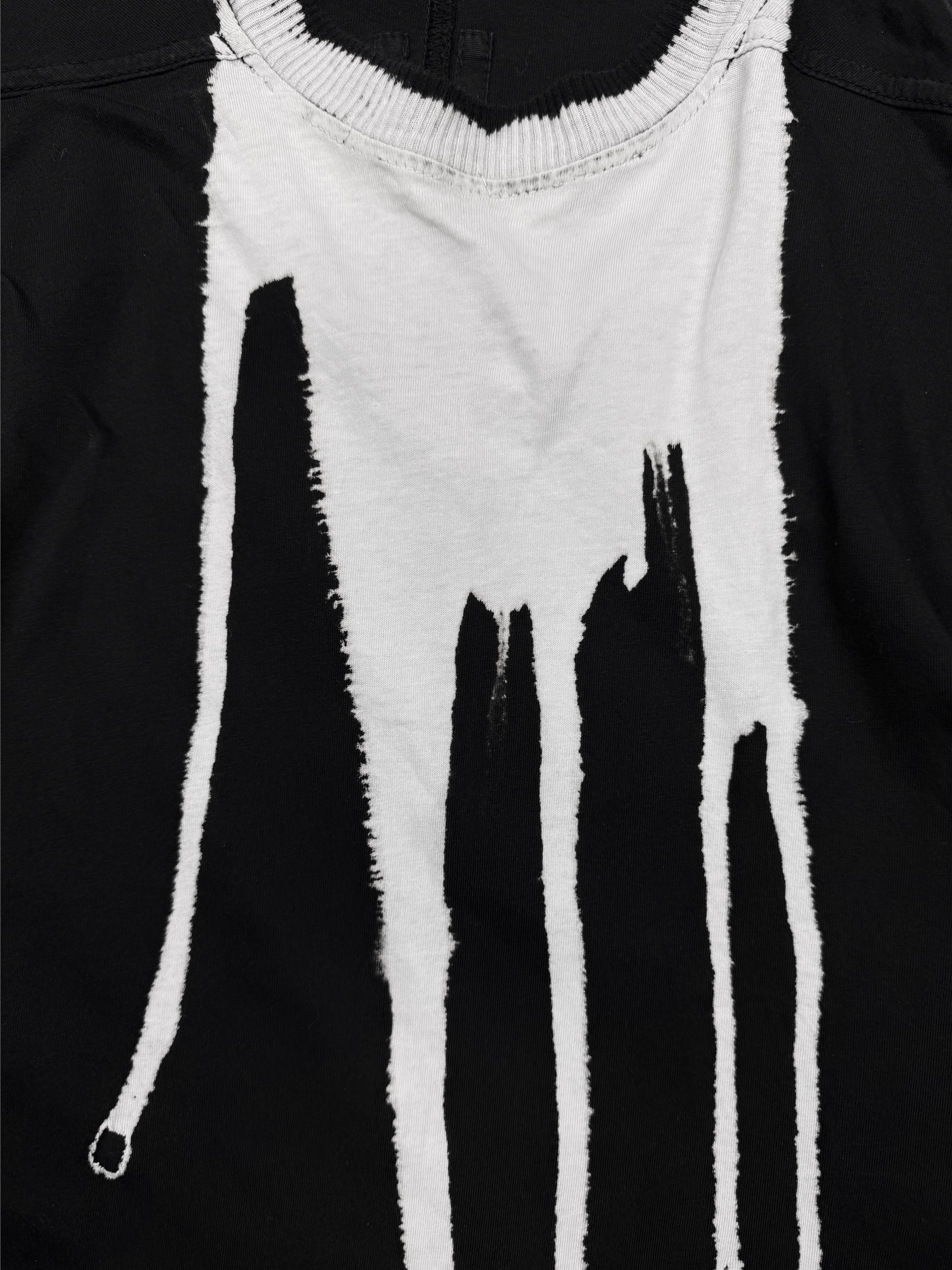 AW16 Rick Owens Mastadon ‘Bleach Vomit’ Black T-Shirt