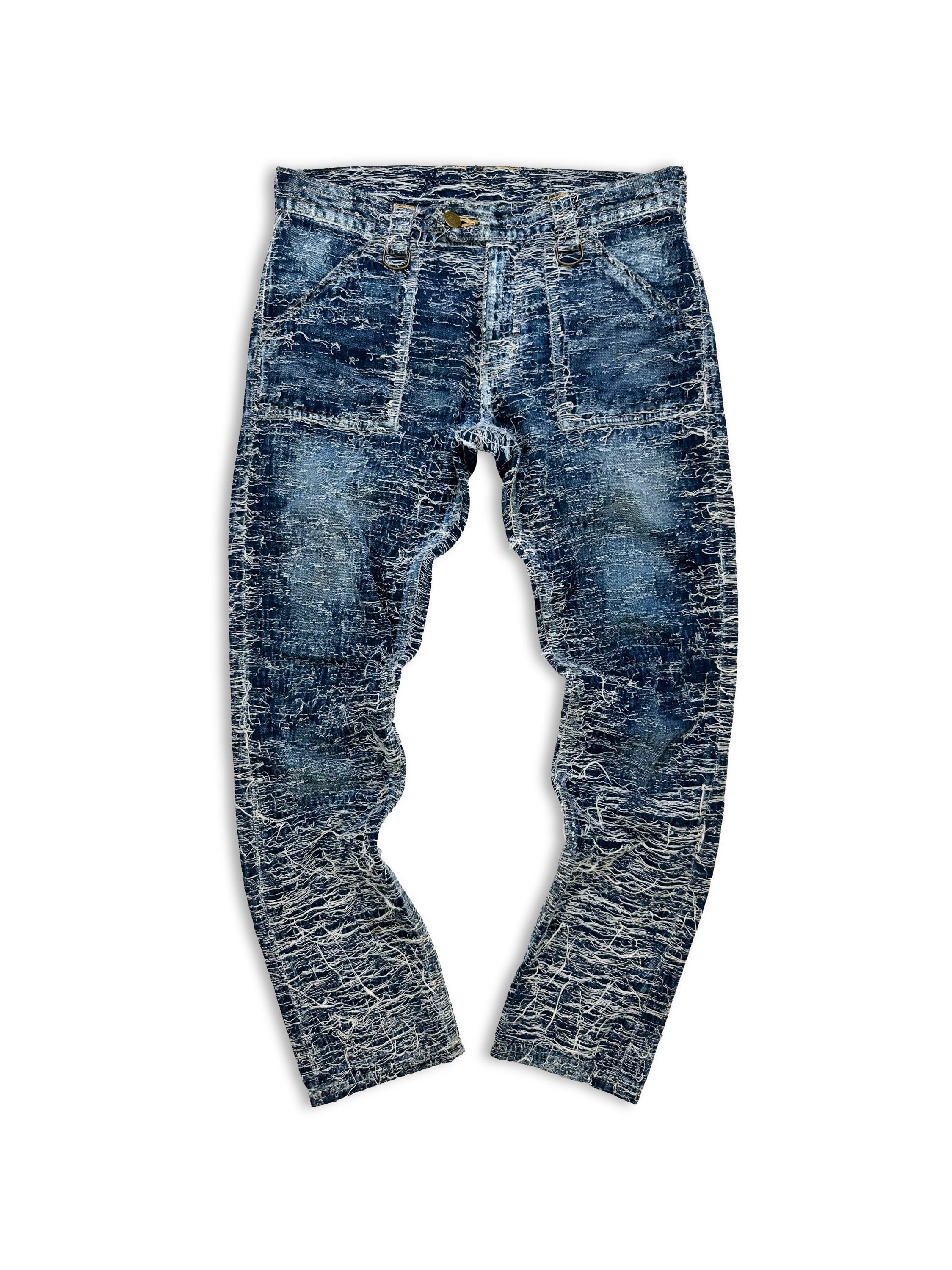 AW15 Blackmeans Artisanal ‘Boro’ Thrashed Blue Denim
